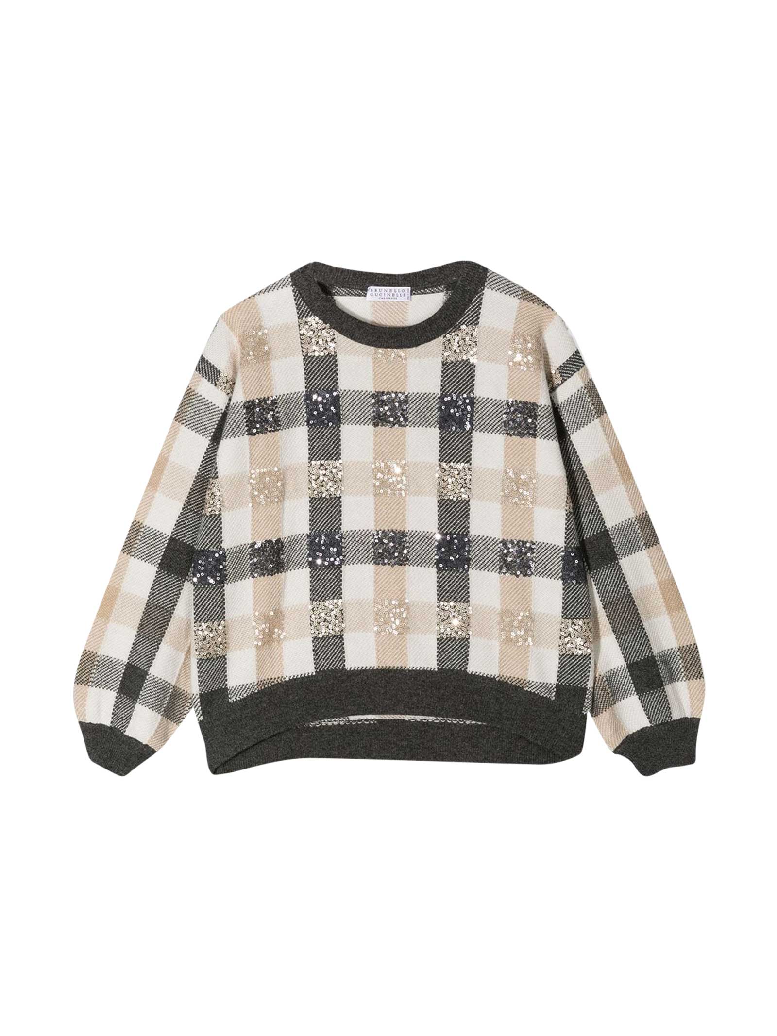 Brunello Cucinelli Checked Sweater