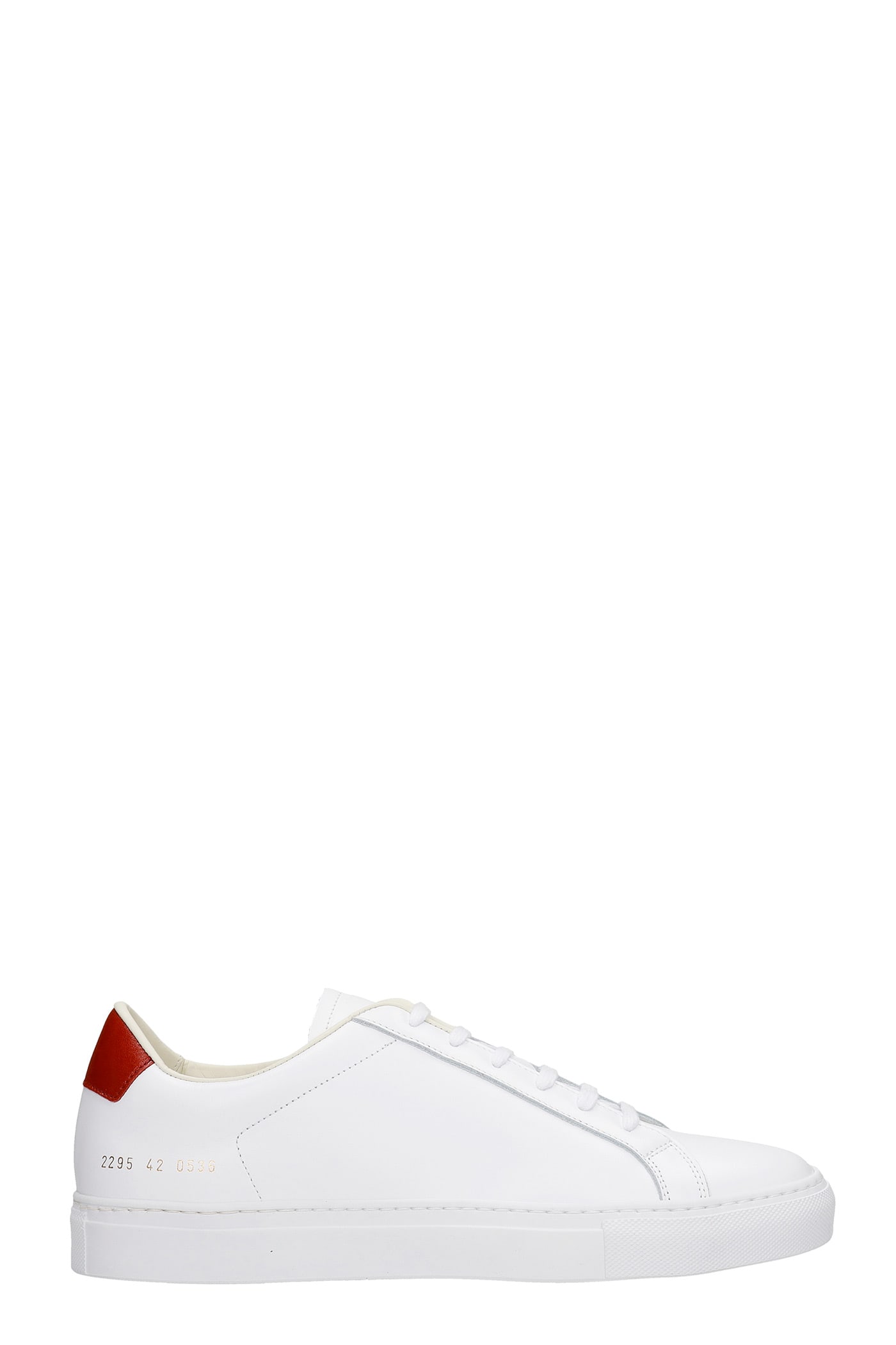 COMMON PROJECTS RETRO LOW SNEAKERS IN WHITE LEATHER,22950536