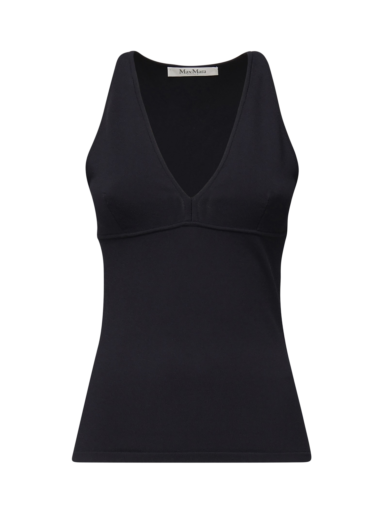 Max Mara Armida1234 Cotton Bra Tank In Black