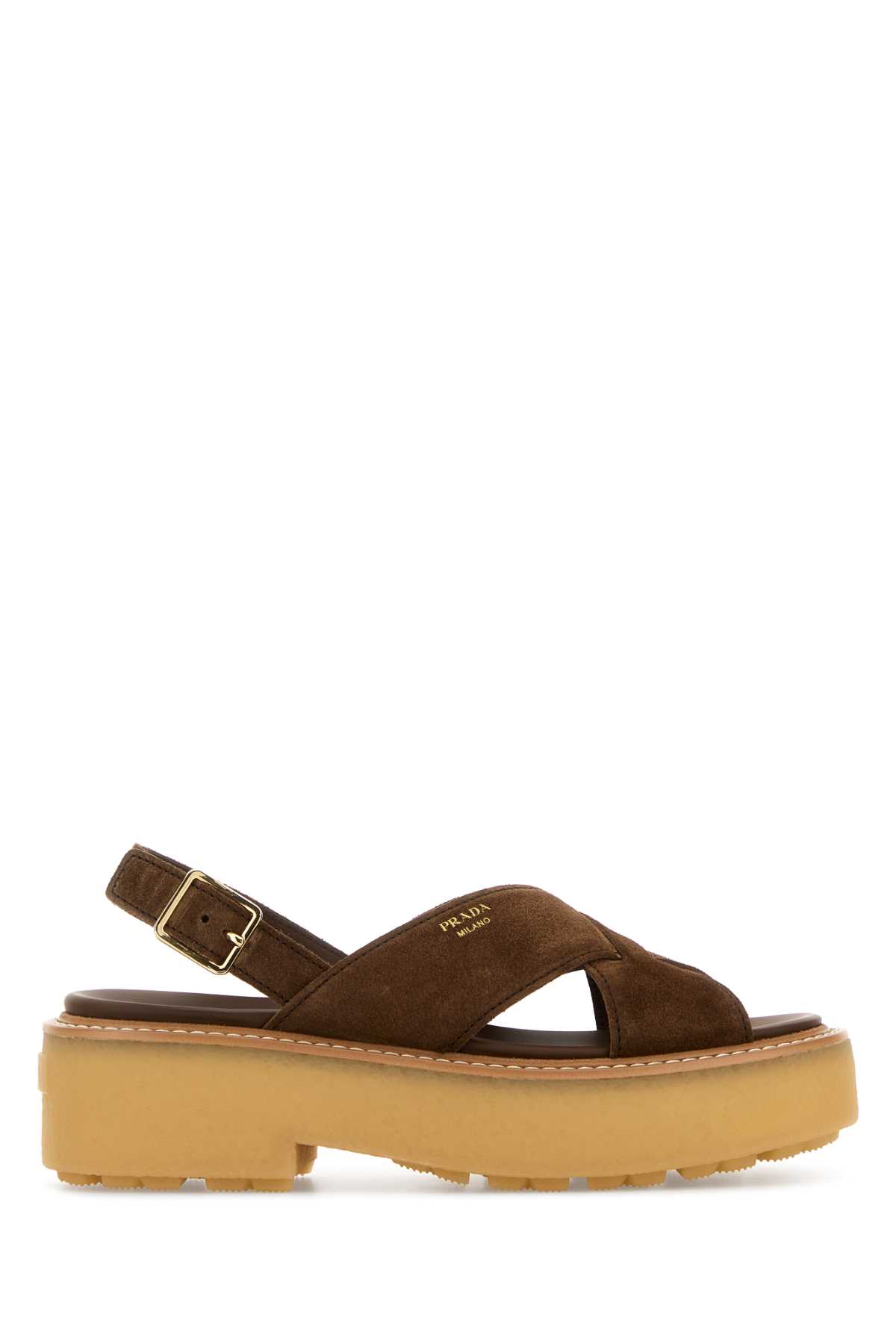 Prada Brown Suede Sandals