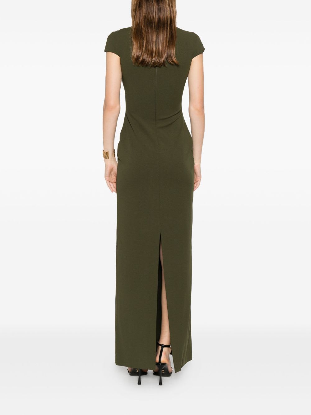 Solace London Lang Maxi Dress In Green