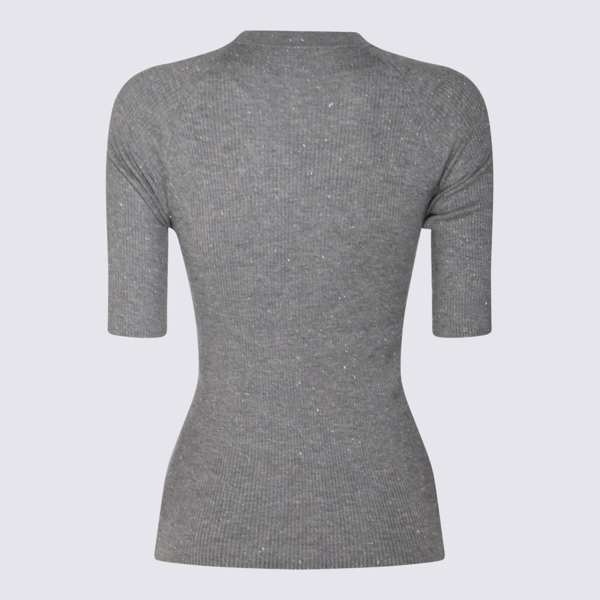 Brunello Cucinelli Grey Wool Knitwear In Grey