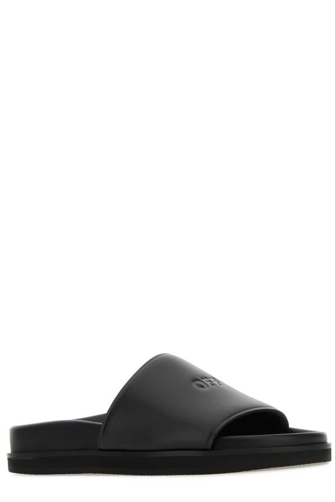 Off-white Black Arrows Print Rubber Slides In Black