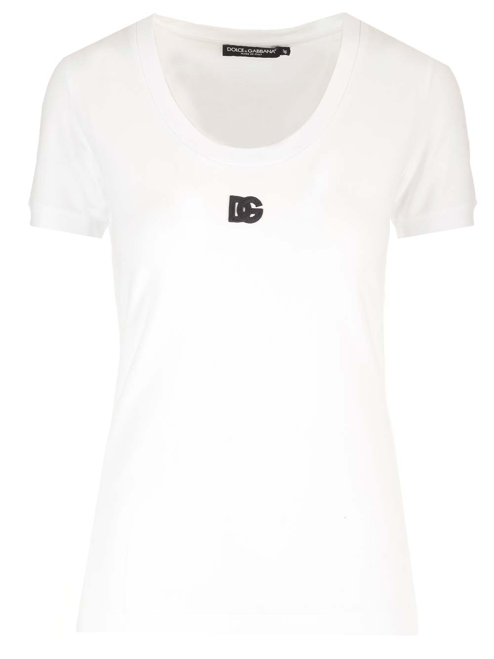 Dolce & Gabbana White T-shirt Dg In Bianco