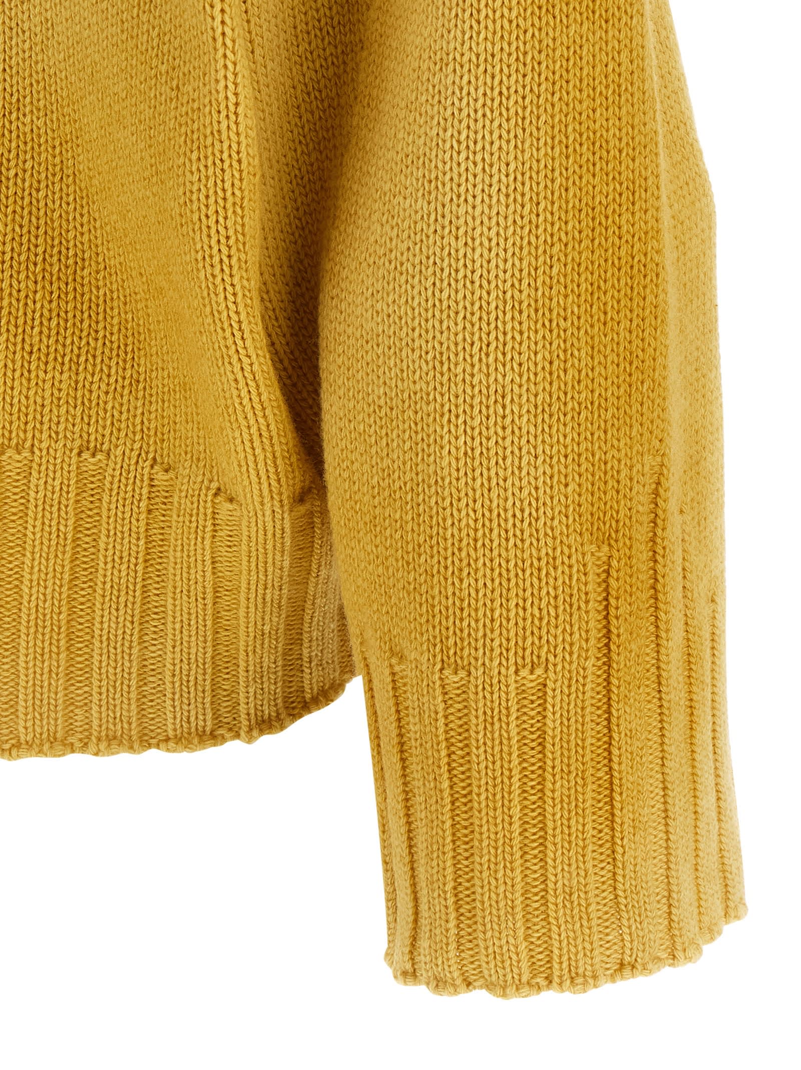Attico Logo Embroidery Sweater Sweaters And Cardigans Yellow In Yellow