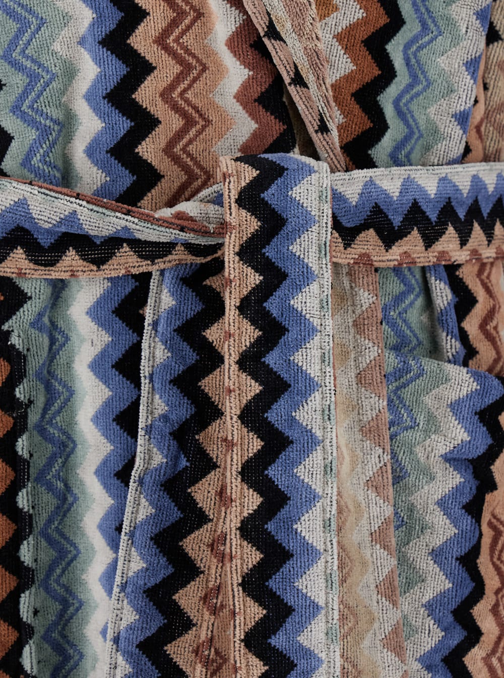 Missoni Adam Hooded Bathrobe In Multicolor
