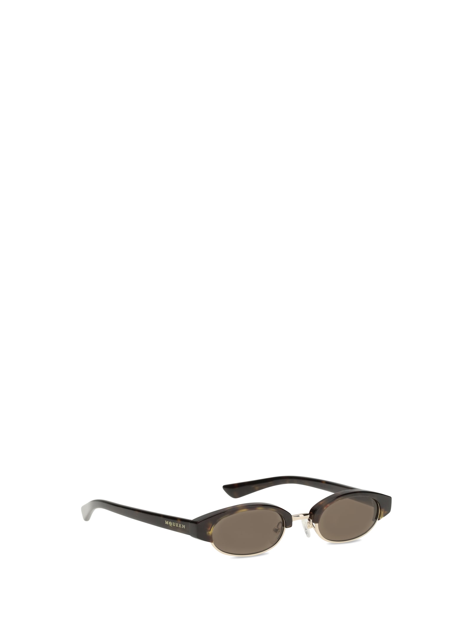 Alexander Mcqueen Women Ellipse Sunglasses In Brown