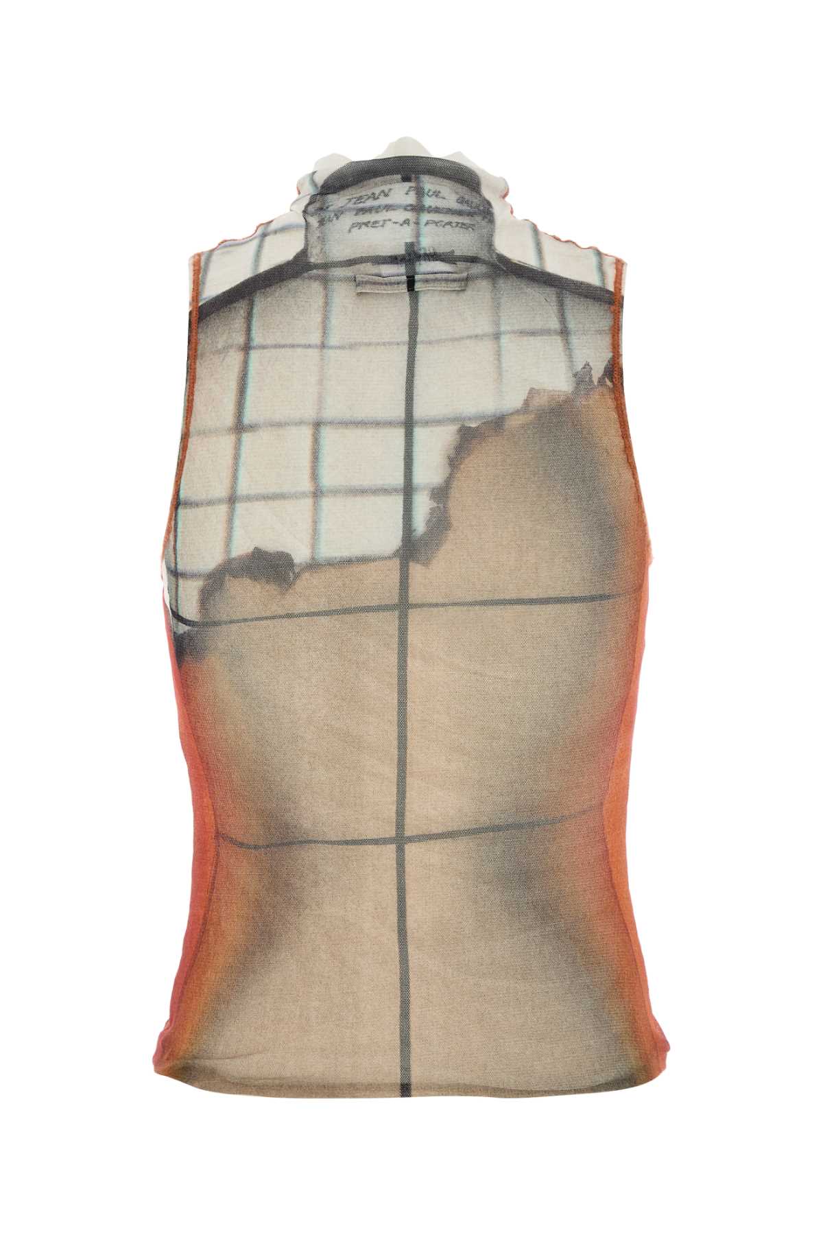 Jean Paul Gaultier Women Printed Tulle The Fire Tank Top
