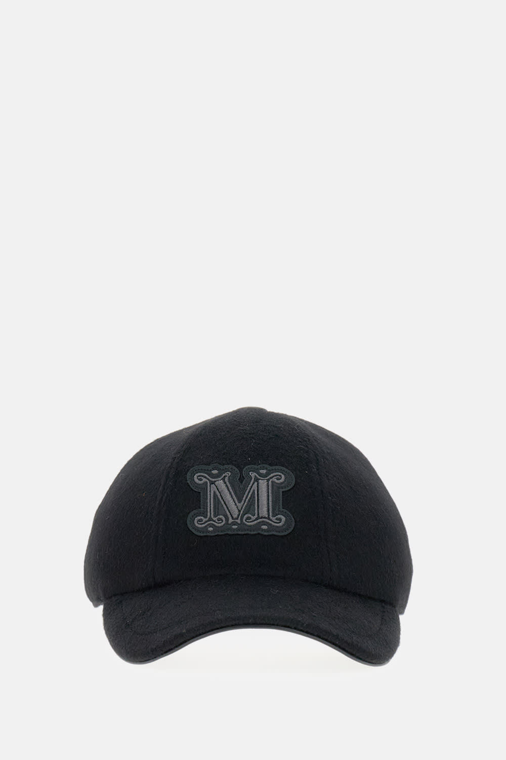 Max Mara Fedora Hat With Curved Brim Design In Black