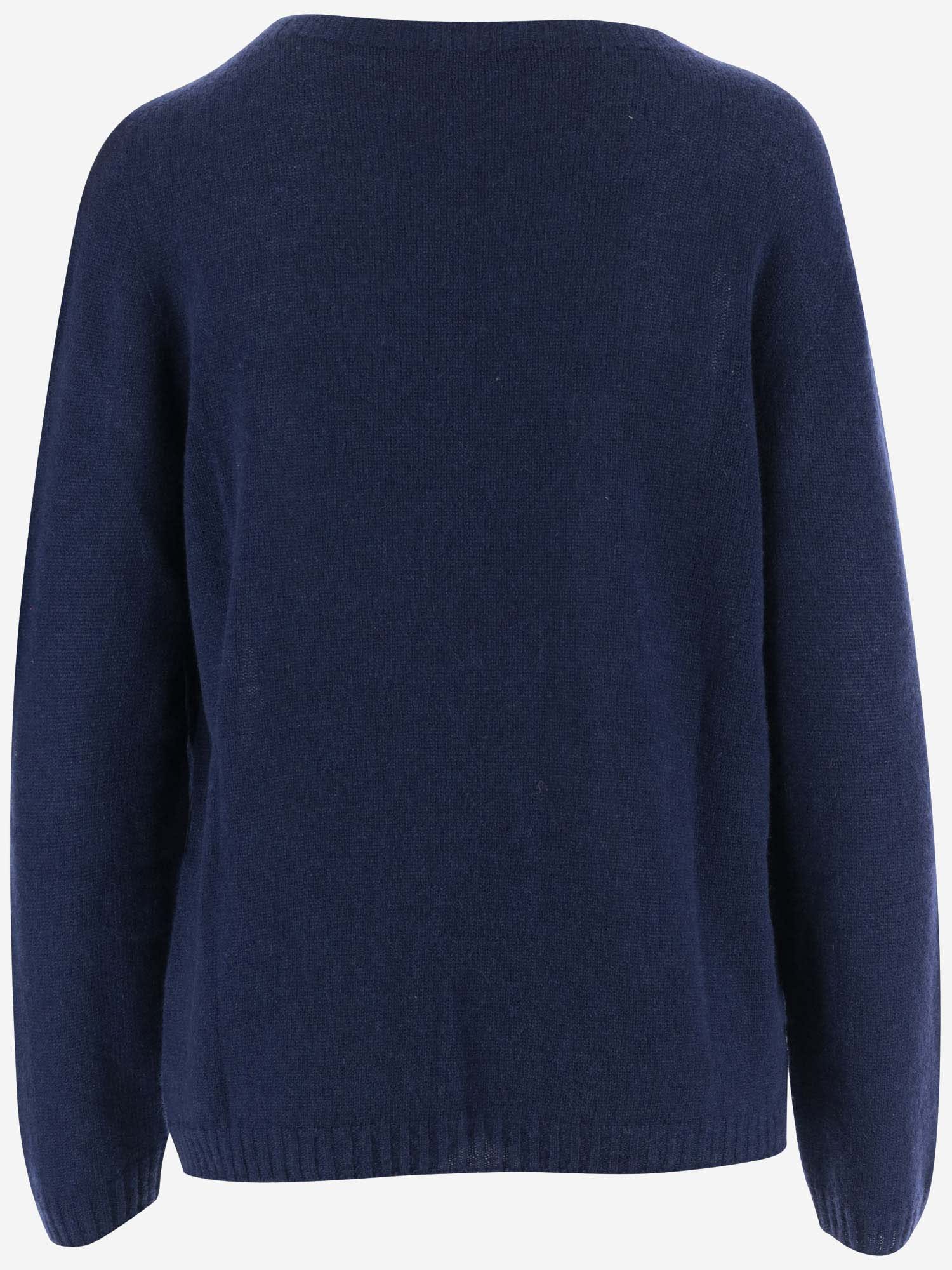 Shop Oliver Lattughi Cashmere Blend Pullover In Blue