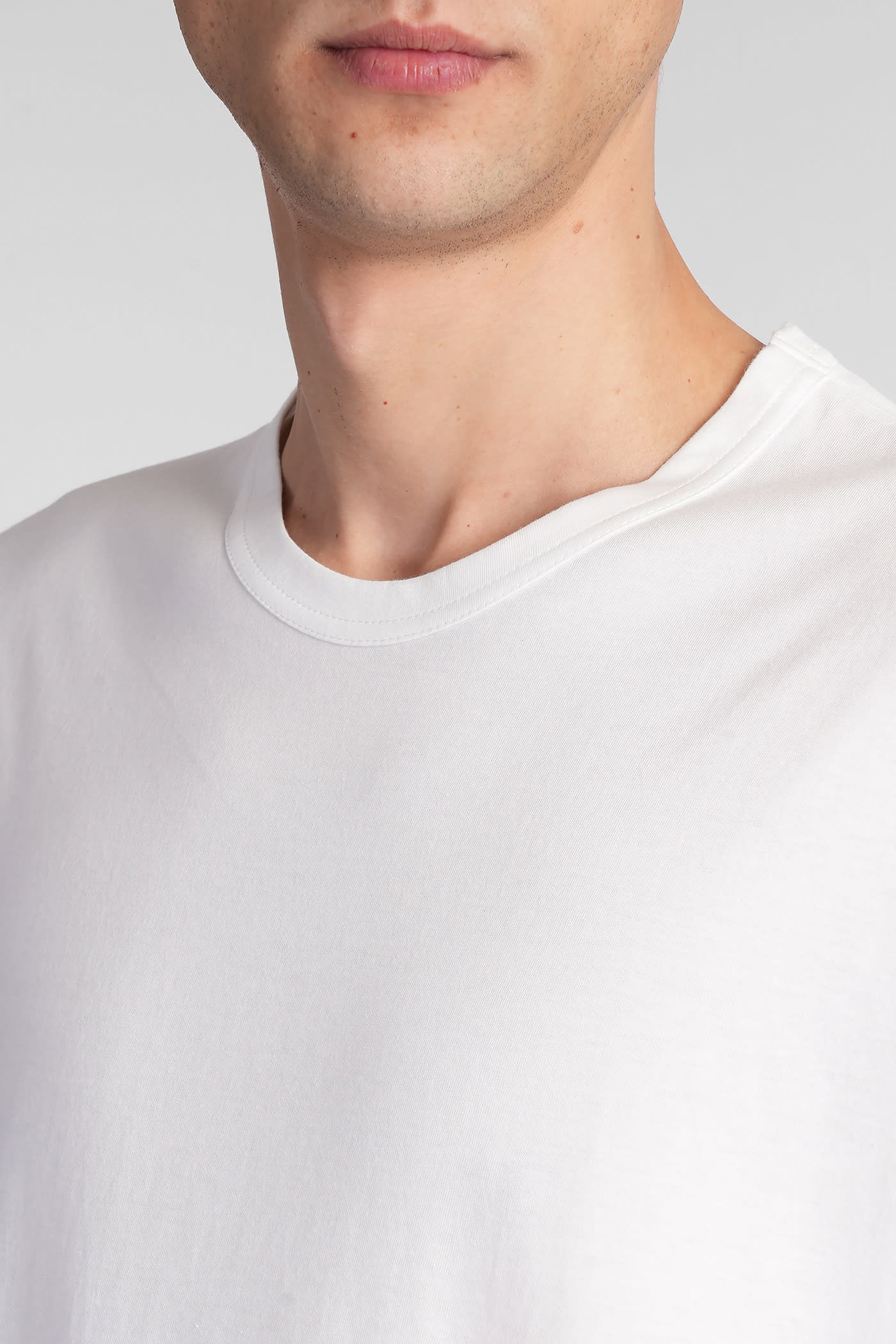 YOHJI YAMAMOTO T-SHIRT IN WHITE COTTON