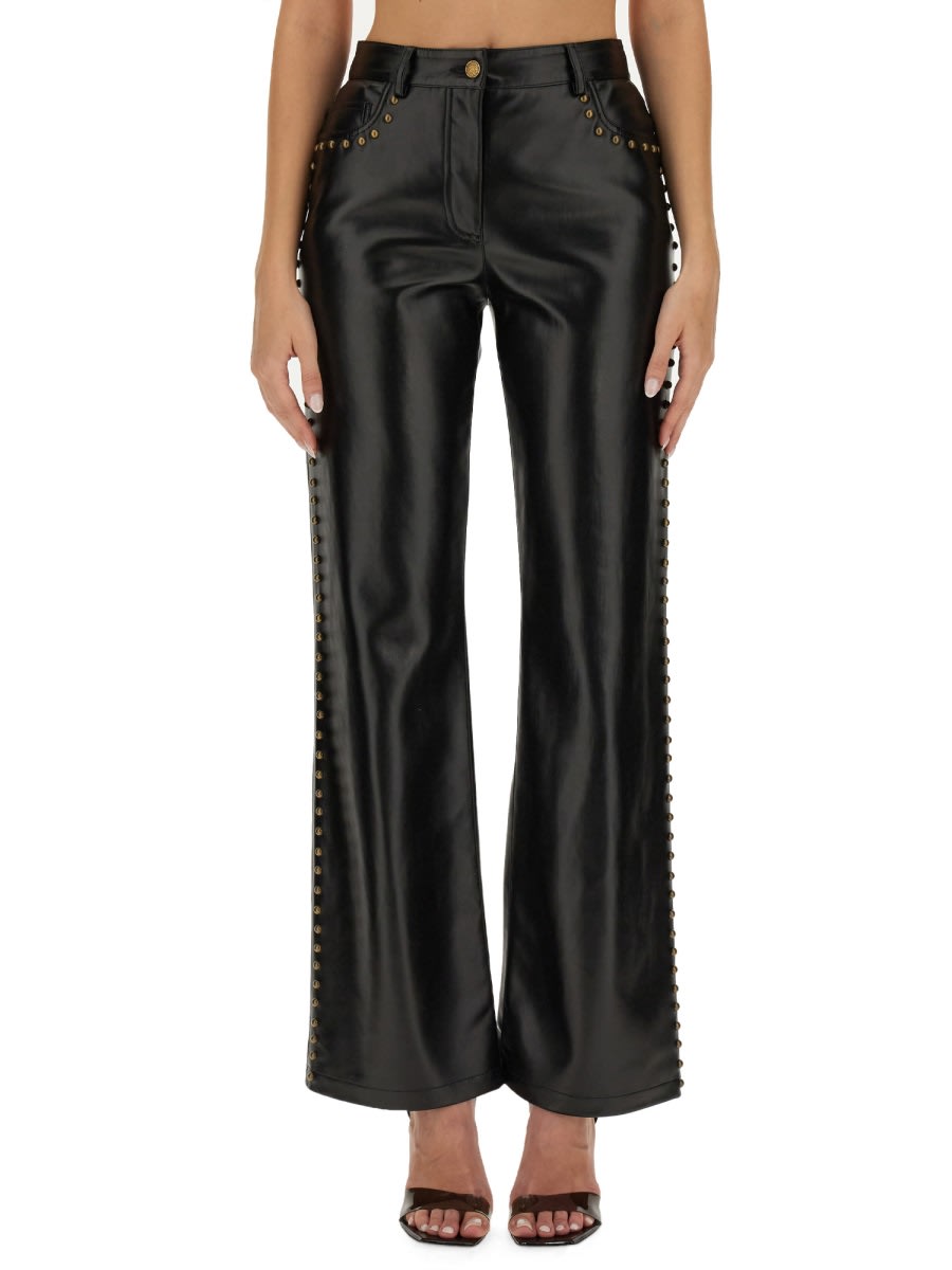 Shop M05ch1n0 Jeans Studded Pants In Black