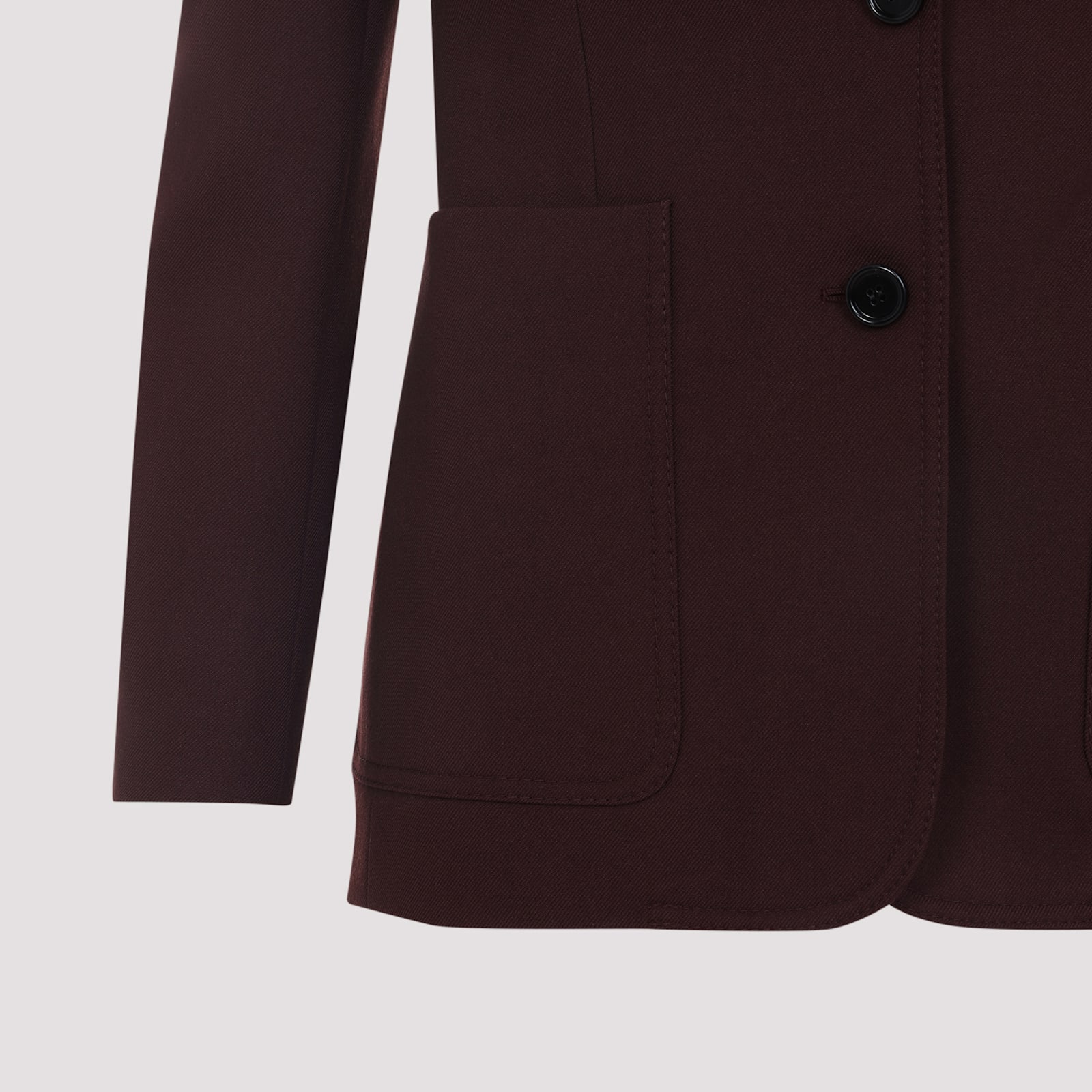 Chloé Dark Purple Wool Jacket In Burgundy