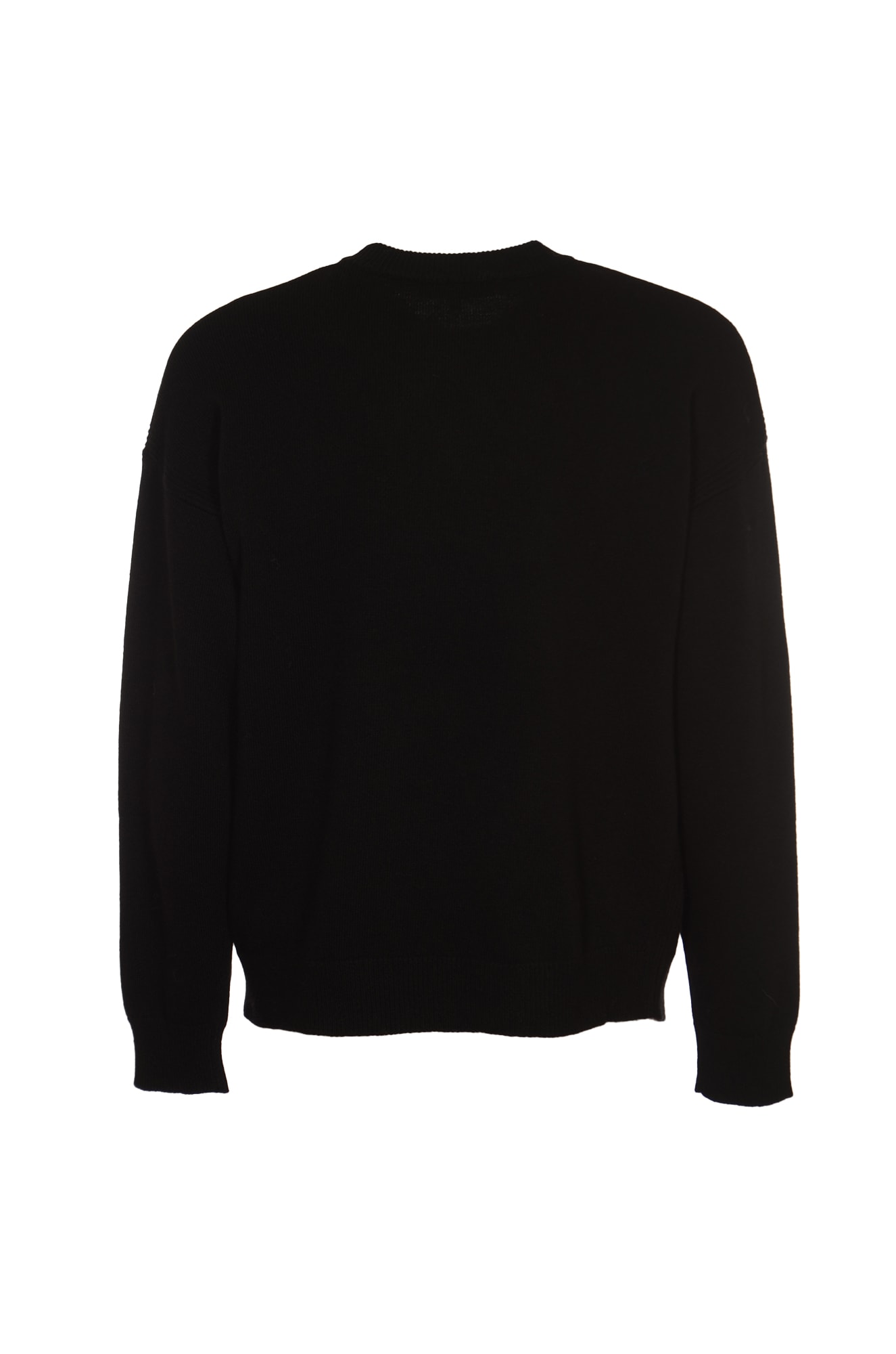 Shop Maison Kitsuné Fox Embroidered Sweater In Black