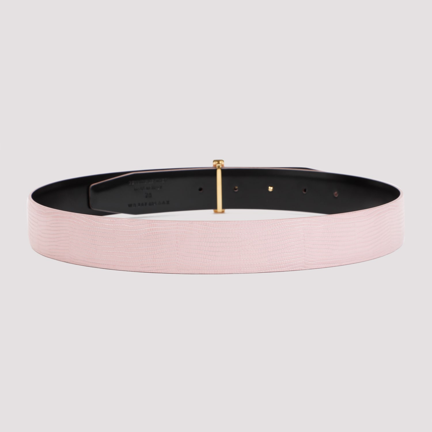 Shop Tom Ford Calf Leather Belt In Pastel Pink