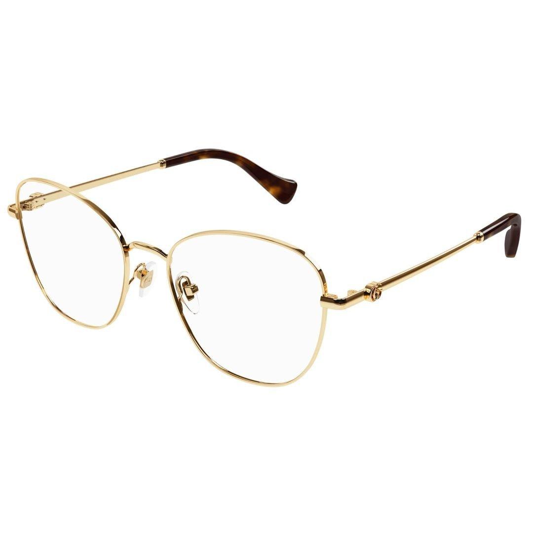 Shop Gucci Cat Eye Frame Glasses In 001 Gold Gold Transparent