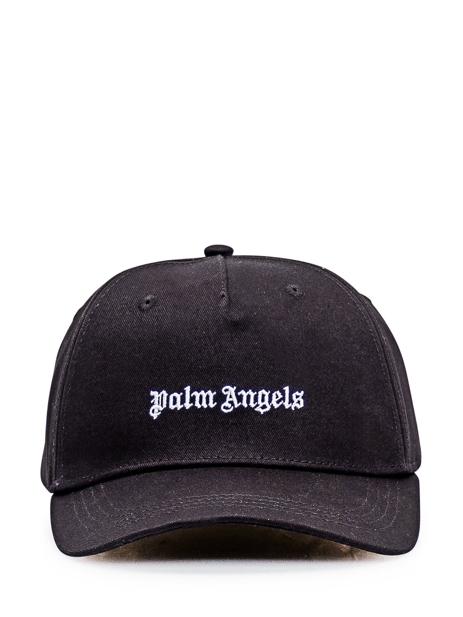Palm Angels Logo Cap In Black Off White