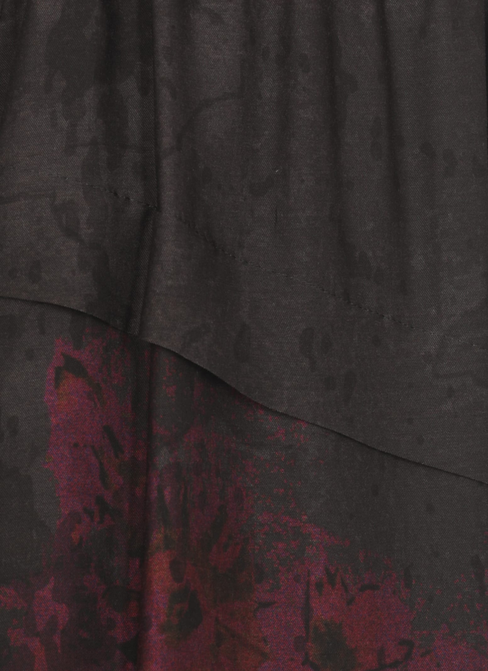 Y's Black Skirt With Print In Black
