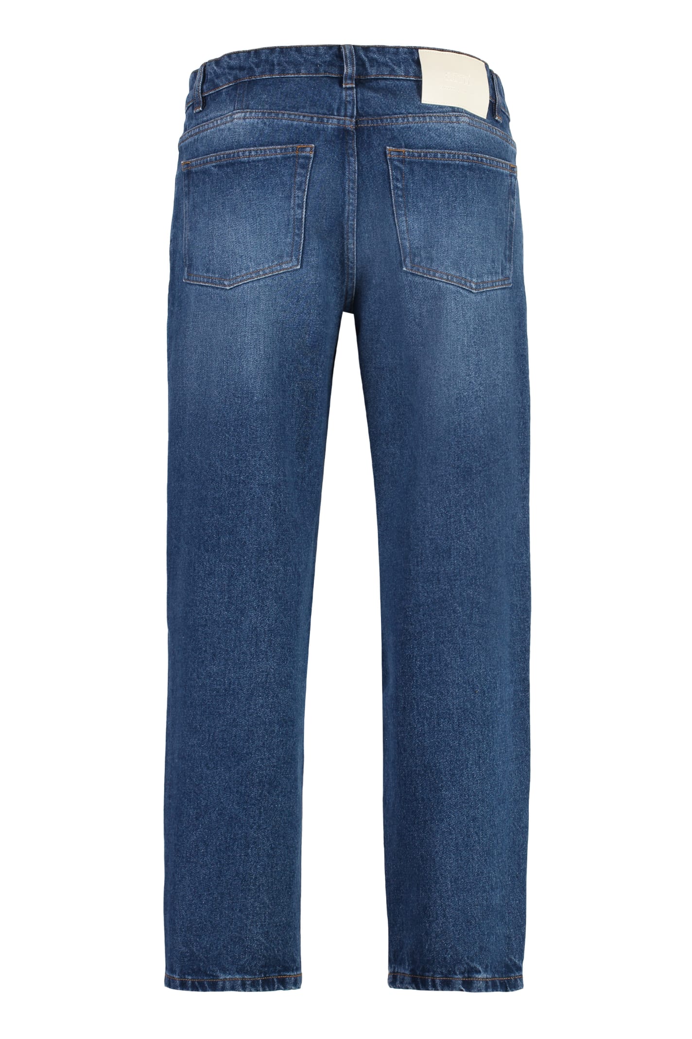 Shop Ami Alexandre Mattiussi Straight Leg Jeans In Blue