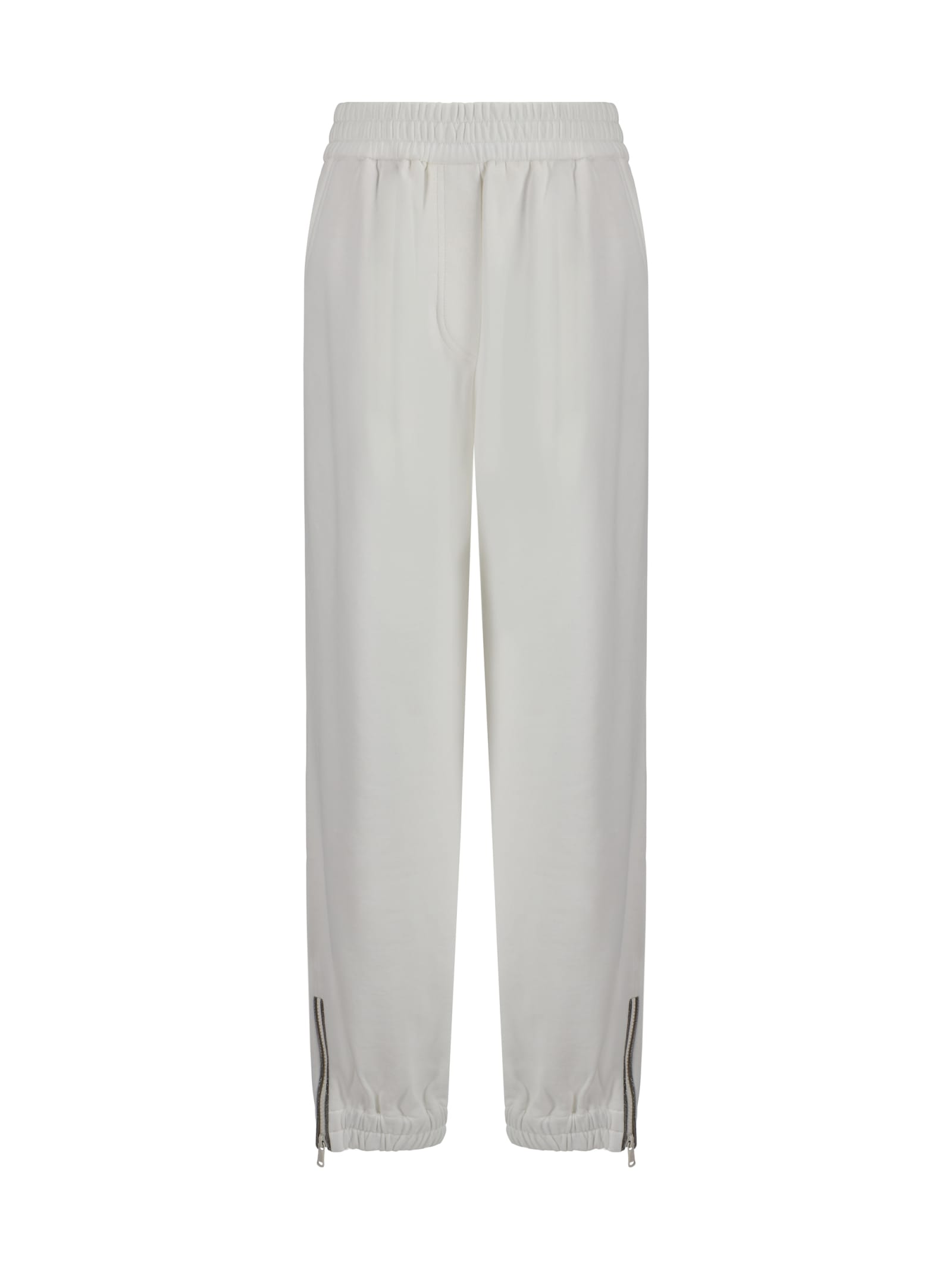 Shop Brunello Cucinelli Sweatpants In White