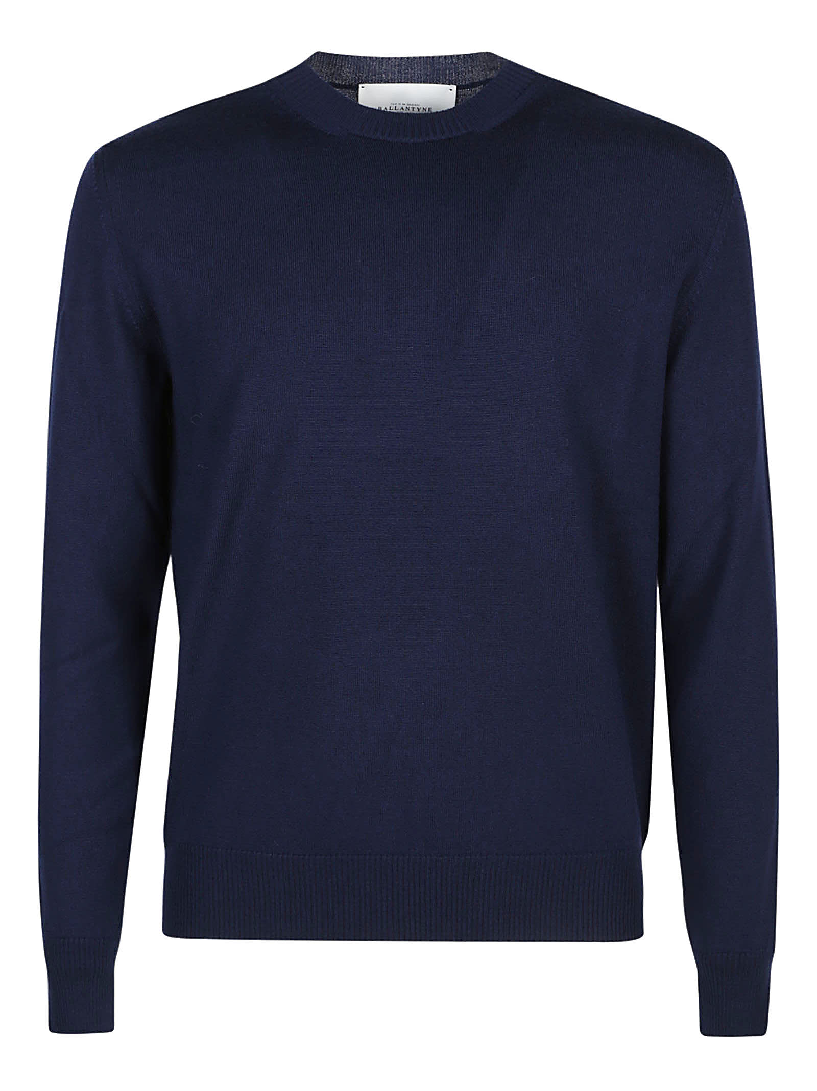 Ballantyne Round-neck Cotton Cardigan In Blue