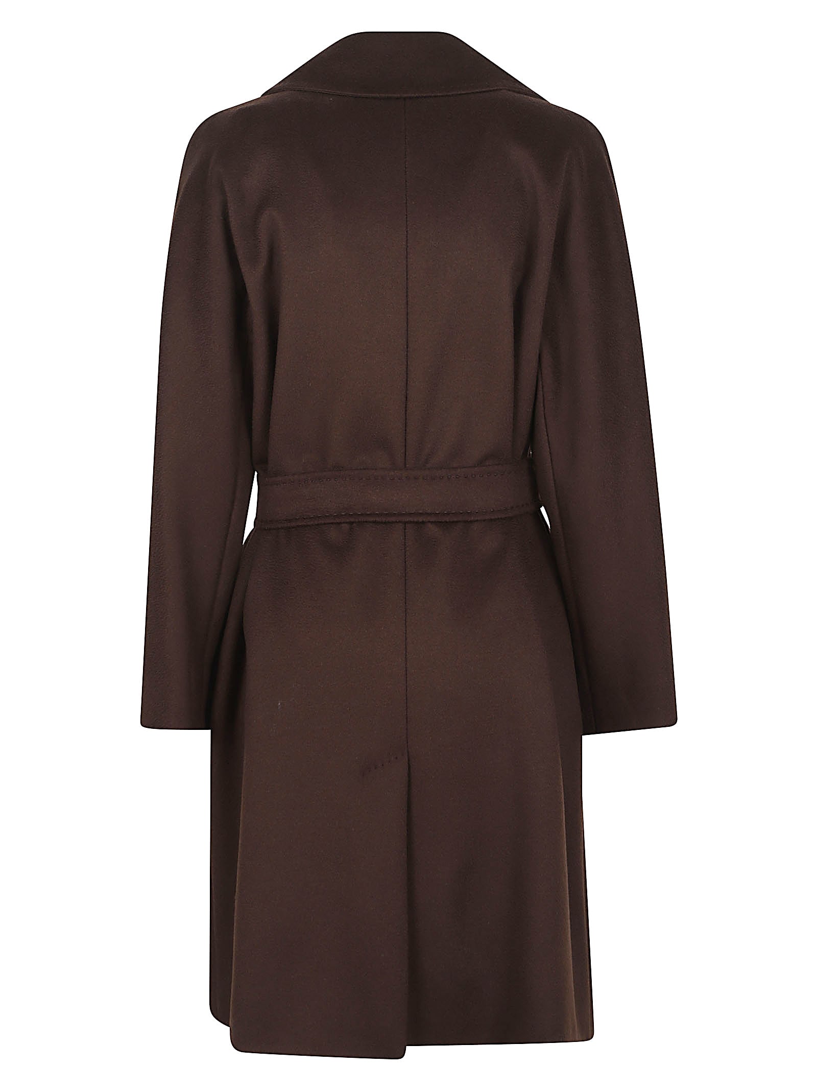Weekend Max Mara Omens Chocolate Corte Brushed Wool Coat In Brown