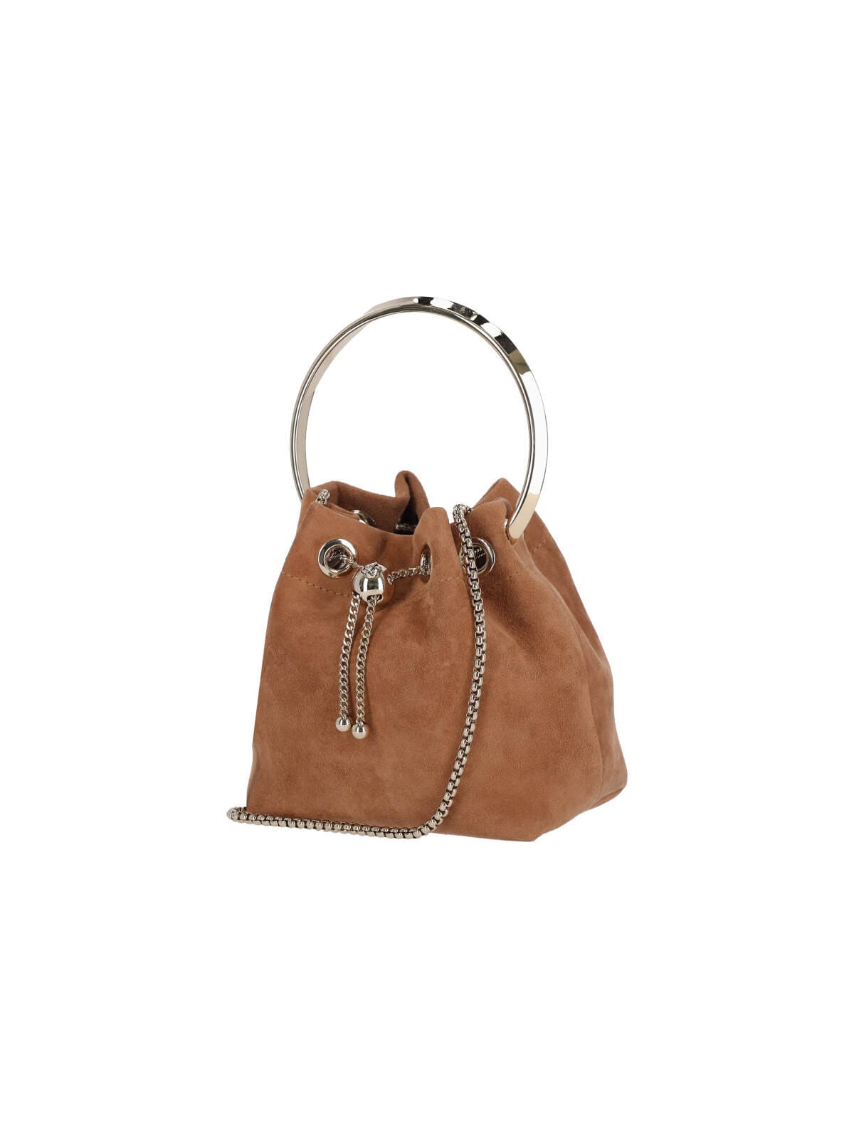 Jimmy Choo Bon Bon Mini Bucket Bag In Brown