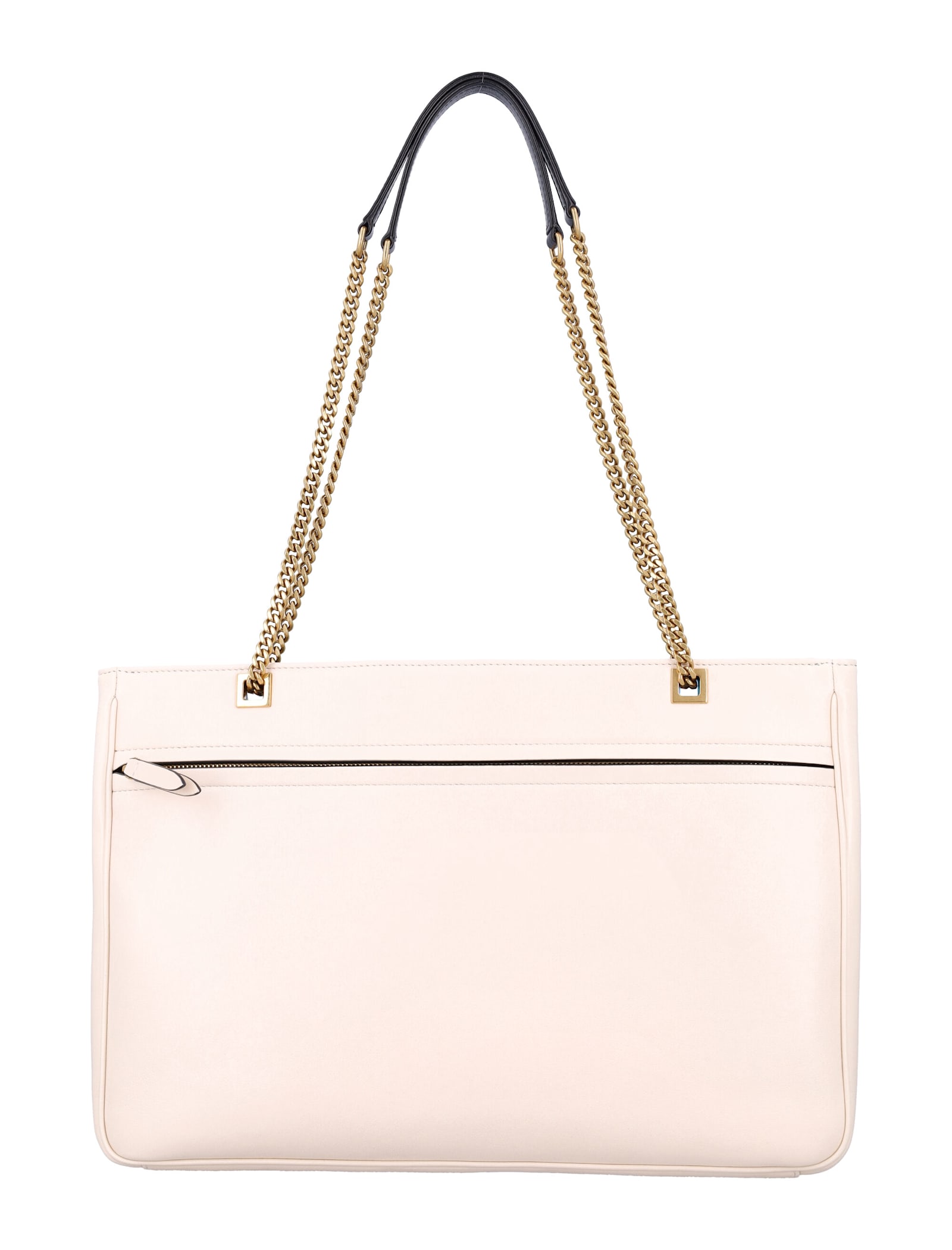 Valentino Garavani Garavani Viva Superstar Medium Nappa Leather Shopping Bag Woman Butter/black Uni In Butterwhitenero