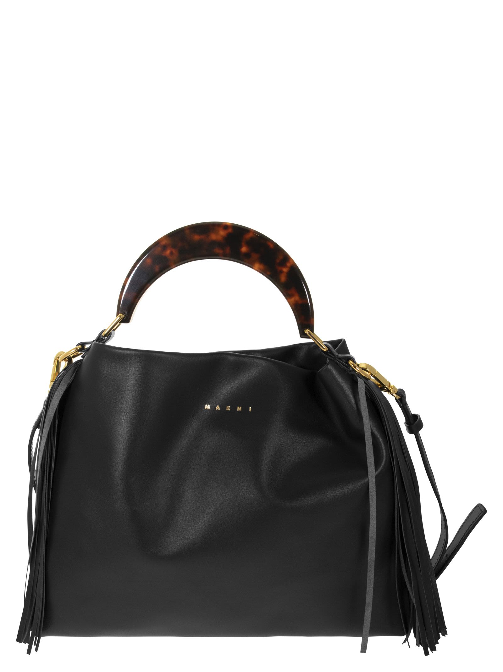 Marni Leather Handbag With Resin Handle