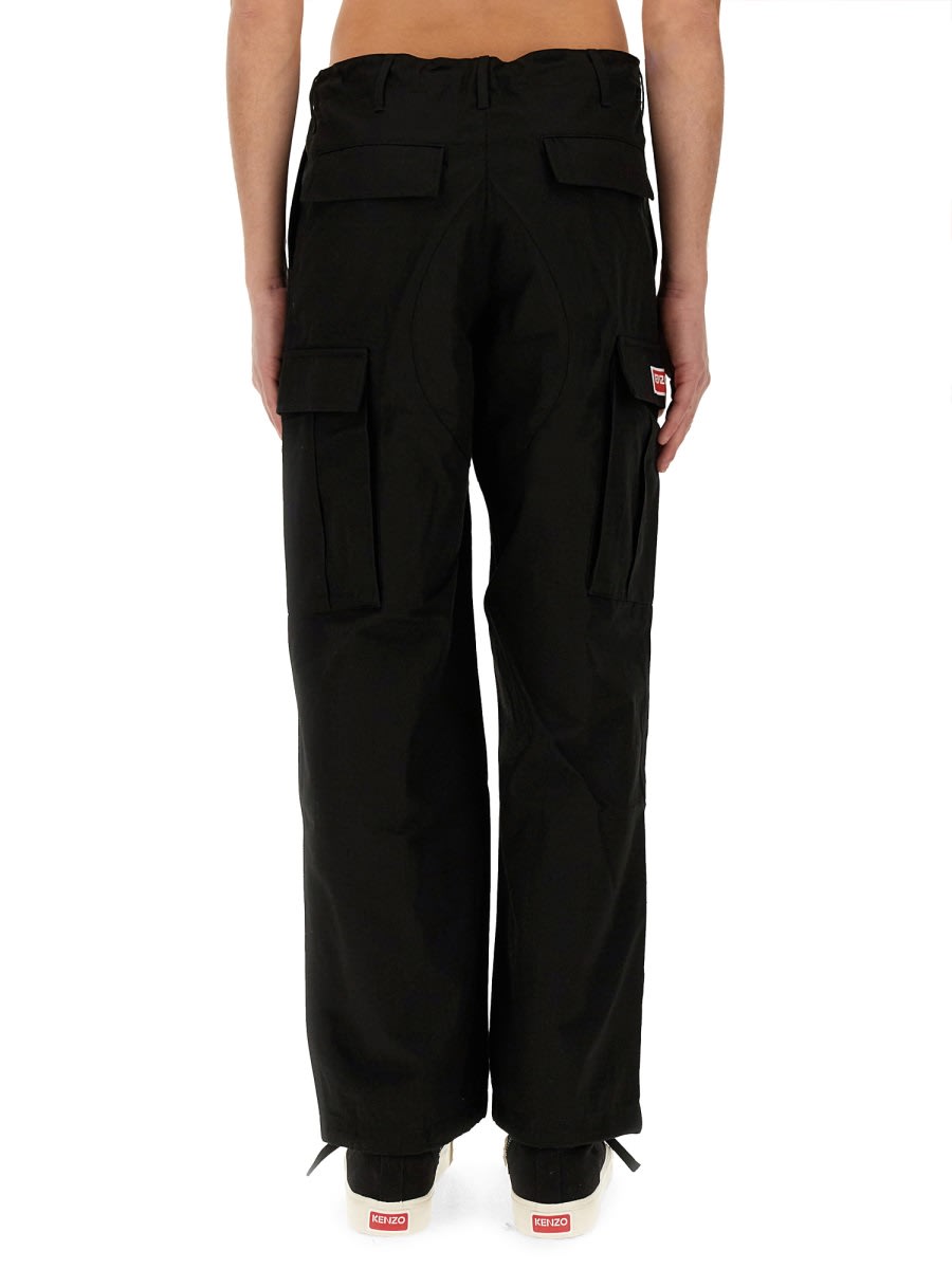 Shop Kenzo Cargo Pants Workear In Black