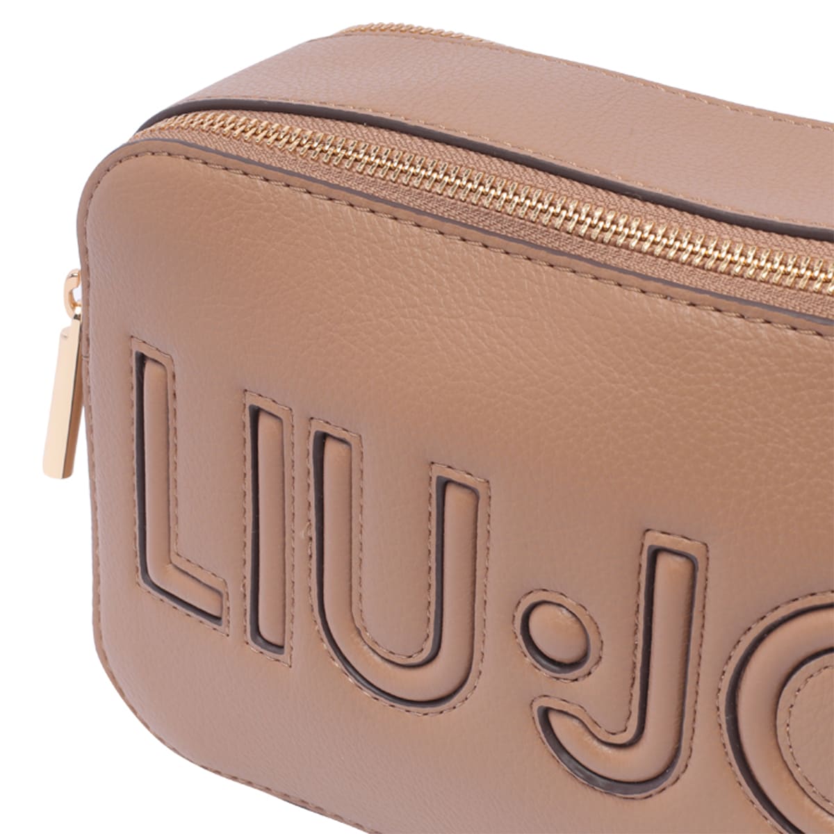 Shop Liu •jo Logo Camera Bag In Brown