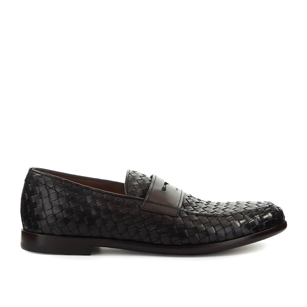 DOUCAL'S DOUCALS PENNY DARK BROWN WOVEN LOAFER