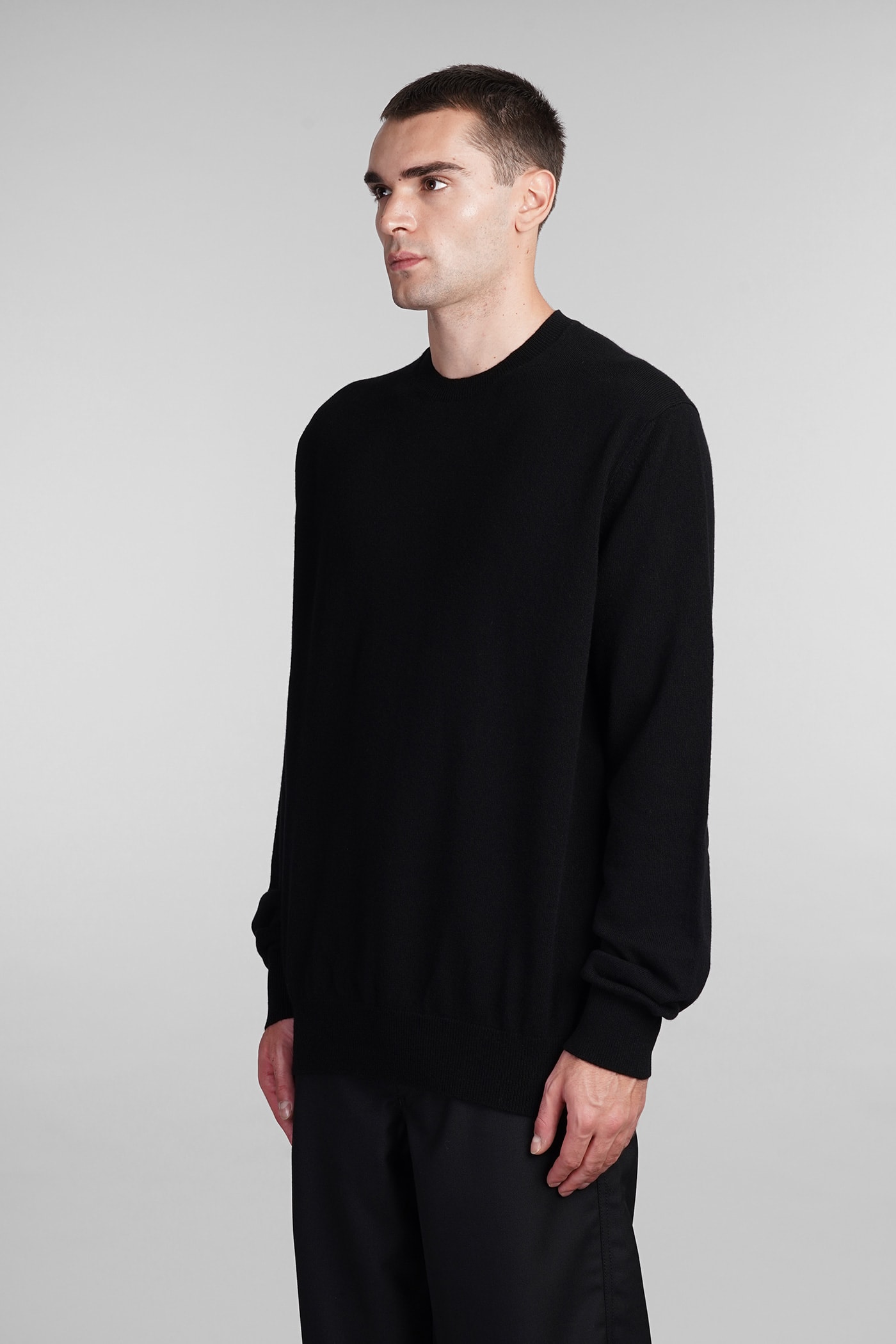 Shop Comme Des Garçons Shirt Knitwear In Black Wool