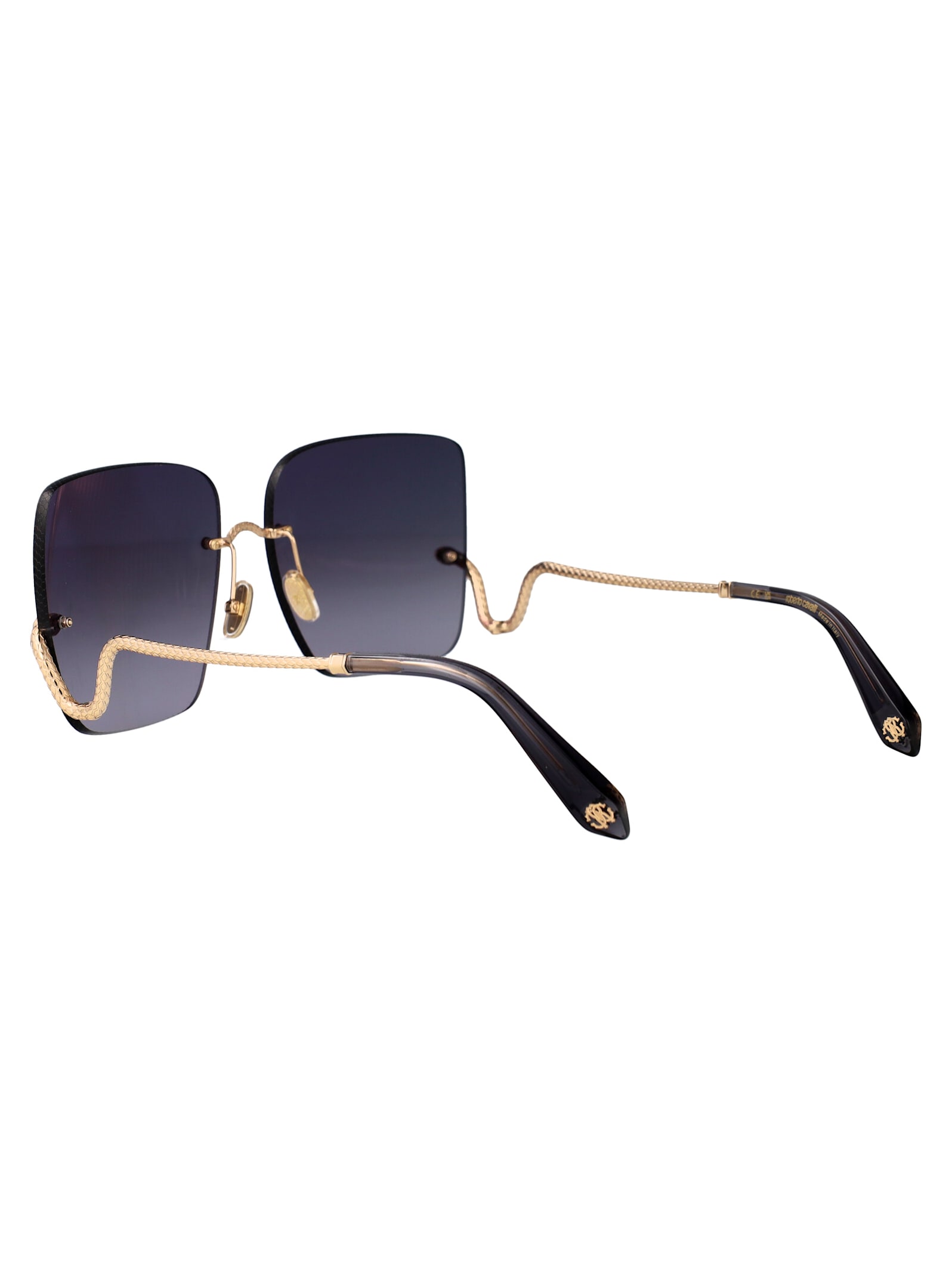 Roberto Cavalli Src061 Sunglasses In Oro Rose Lucido Totale