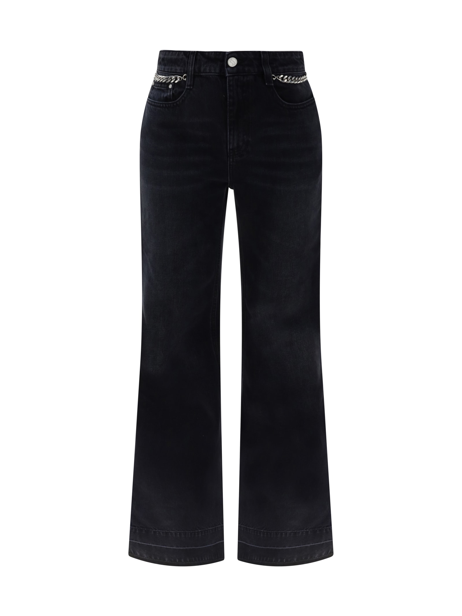 Shop Stella Mccartney Falabella 70s Jeans In Black
