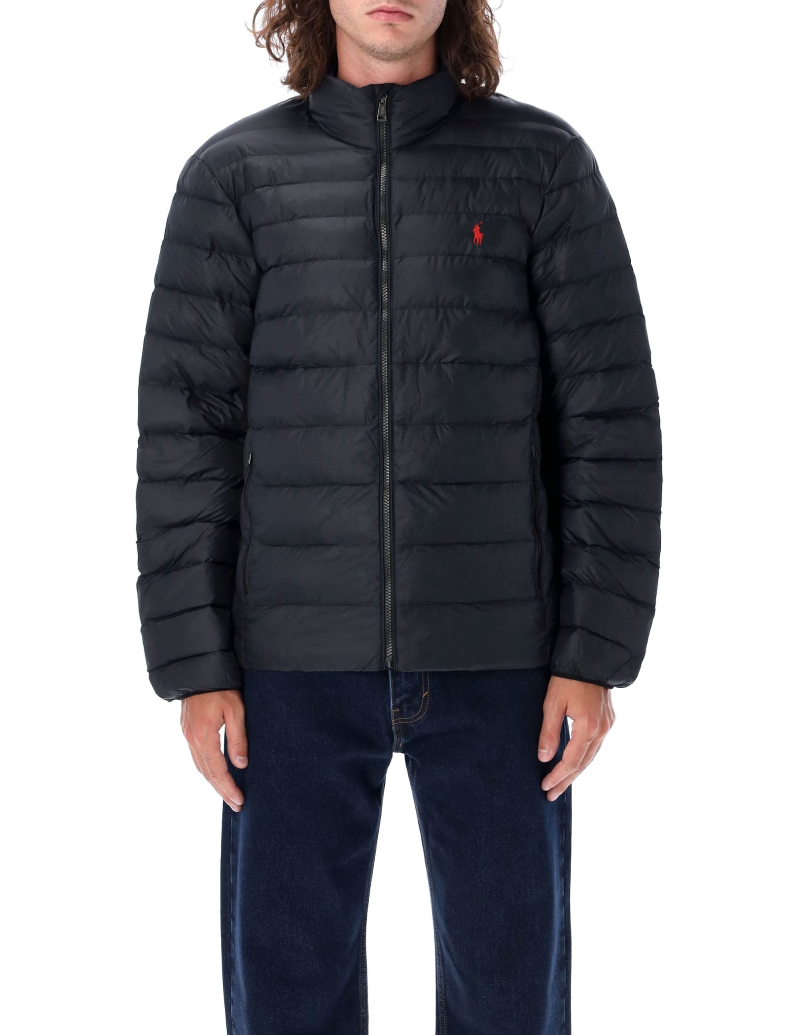 Shop Polo Ralph Lauren 4season Full Zip Jacket In Black