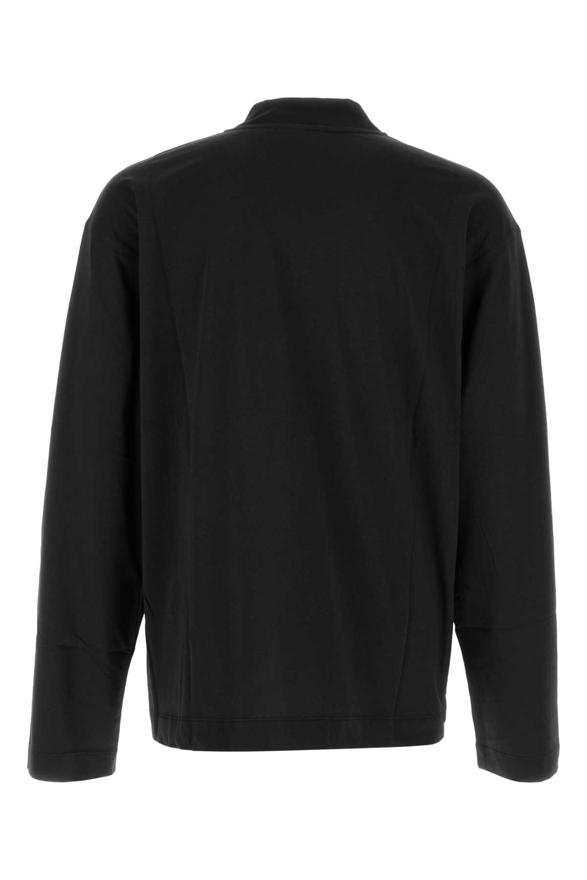 Shop Dries Van Noten Black Cotton Oversize Heger T-shirt