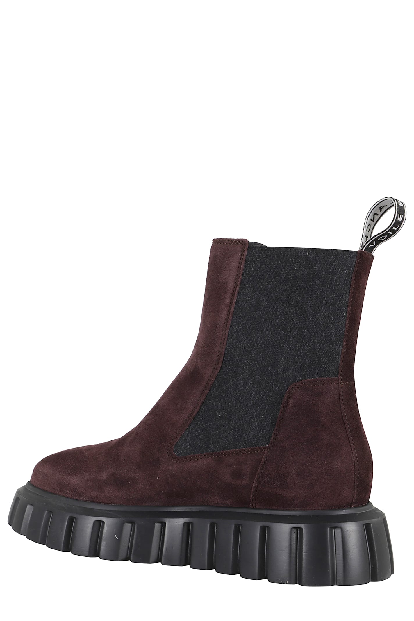 Voile Blanche Burgundy Suede Chelsea Boots In Burgundy