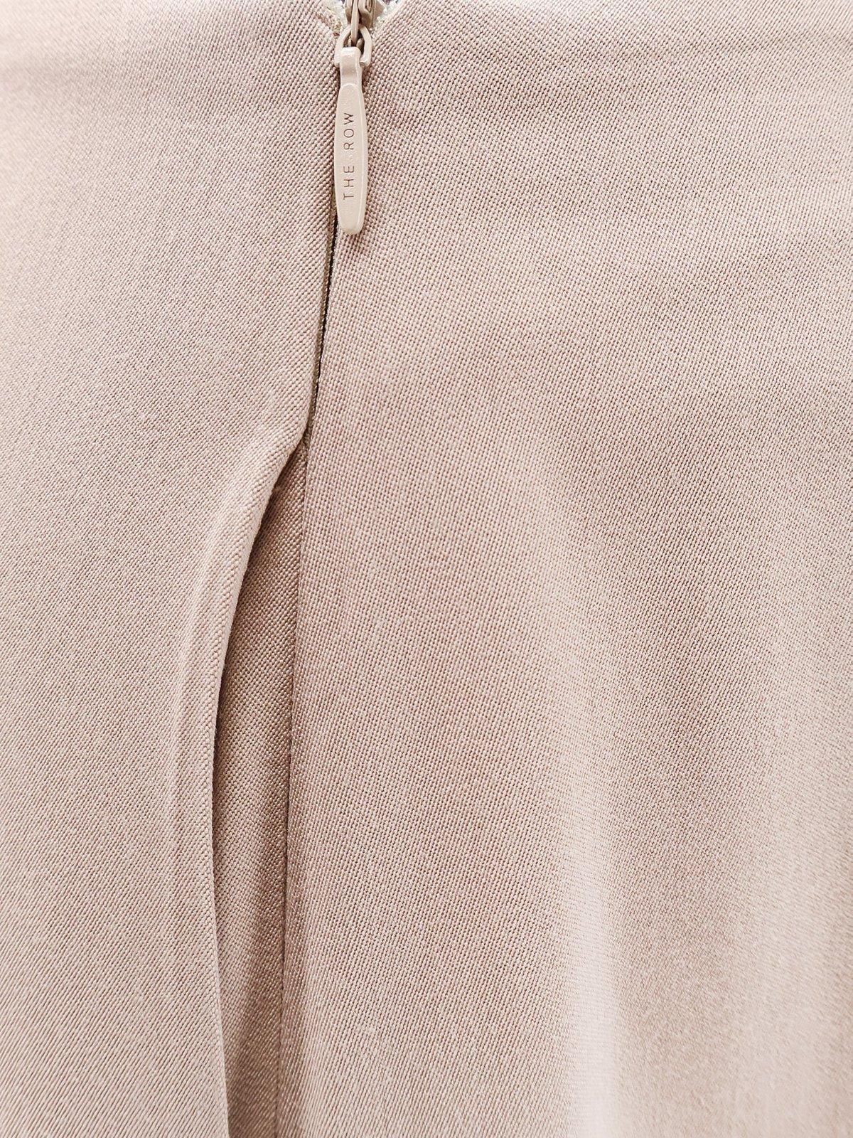 The Row Dela Mid-rise Wide-leg Pants In Greytaupe