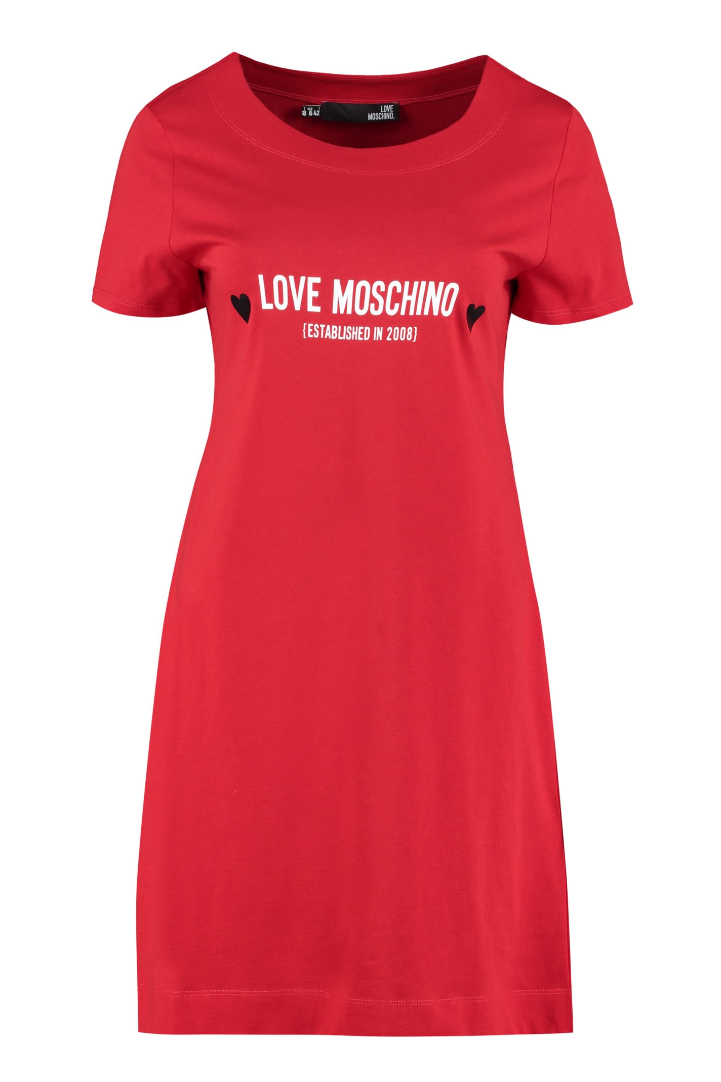 Love Moschino Logo Print T-shirt Dress