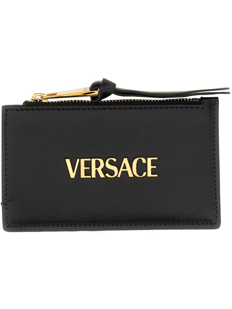 VERSACE ZIPPERED CARD HOLDER