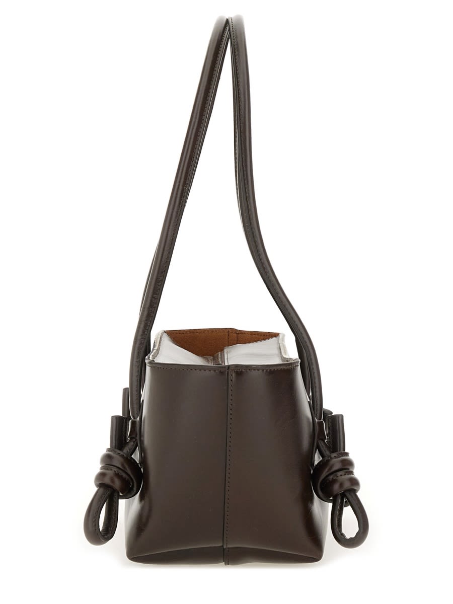 Hereu Rectangular Shoulder Bag Knotted Handles In Brown