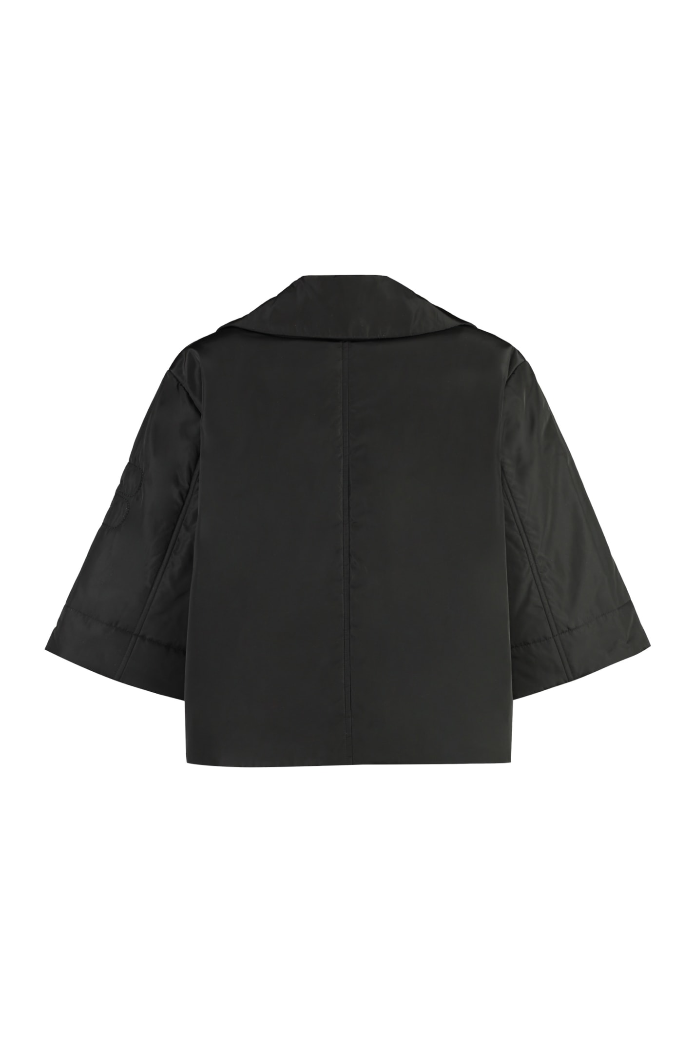 Shop Ganni Nylon Jacket In Black