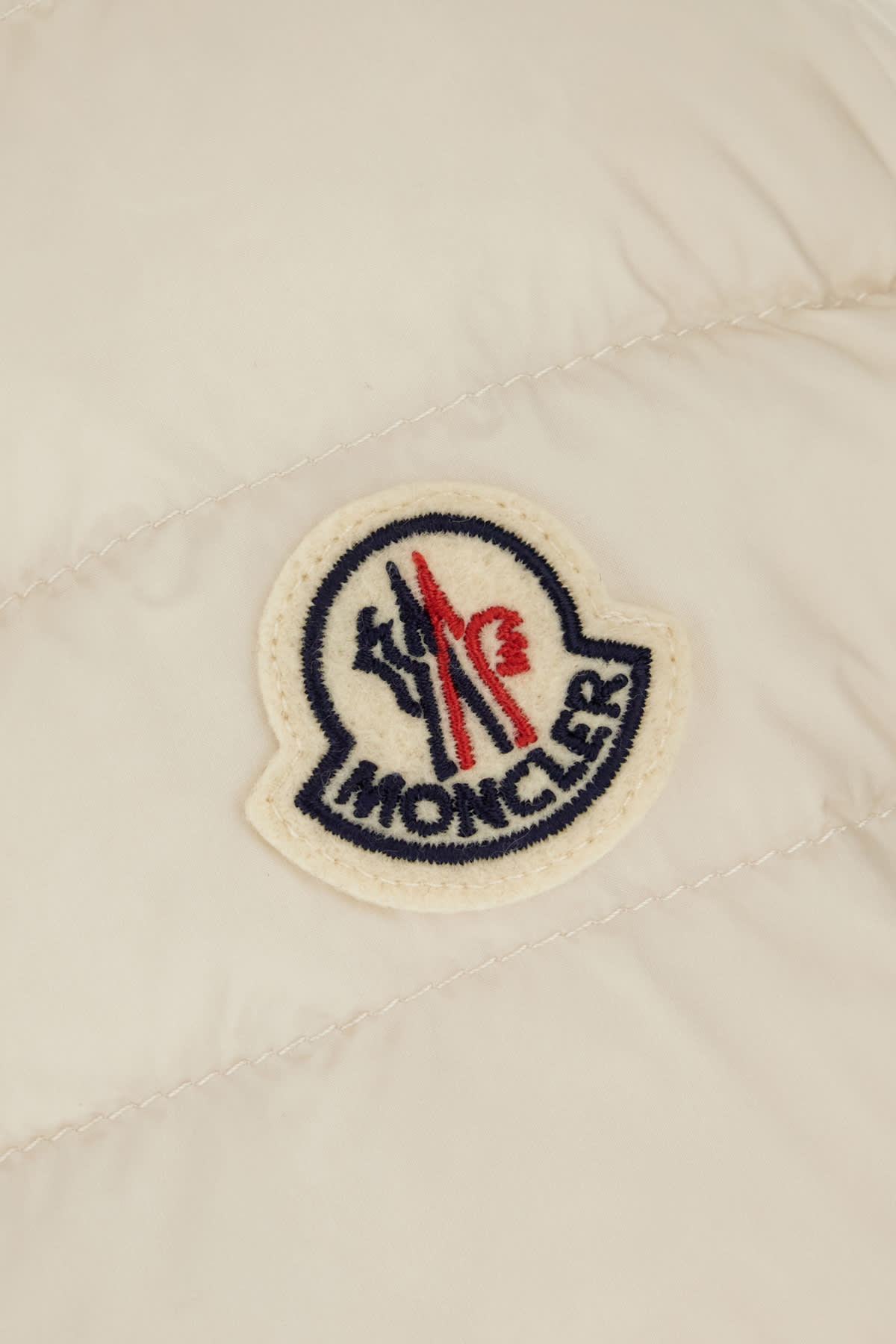 MONCLER IGELLE CREAM POLYAMIDE DOWN JACKET