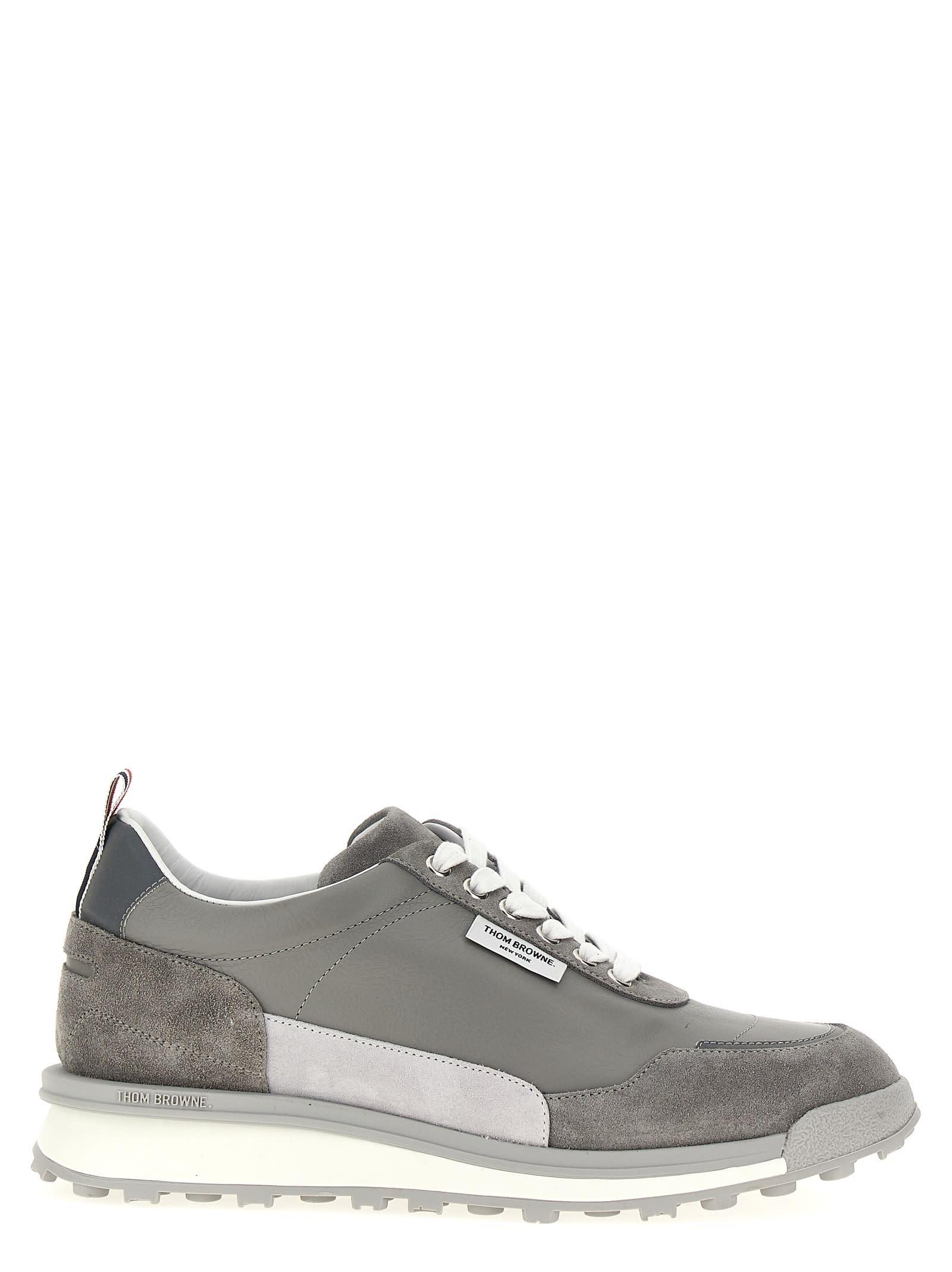 Shop Thom Browne Alumni Sneakers In Gray