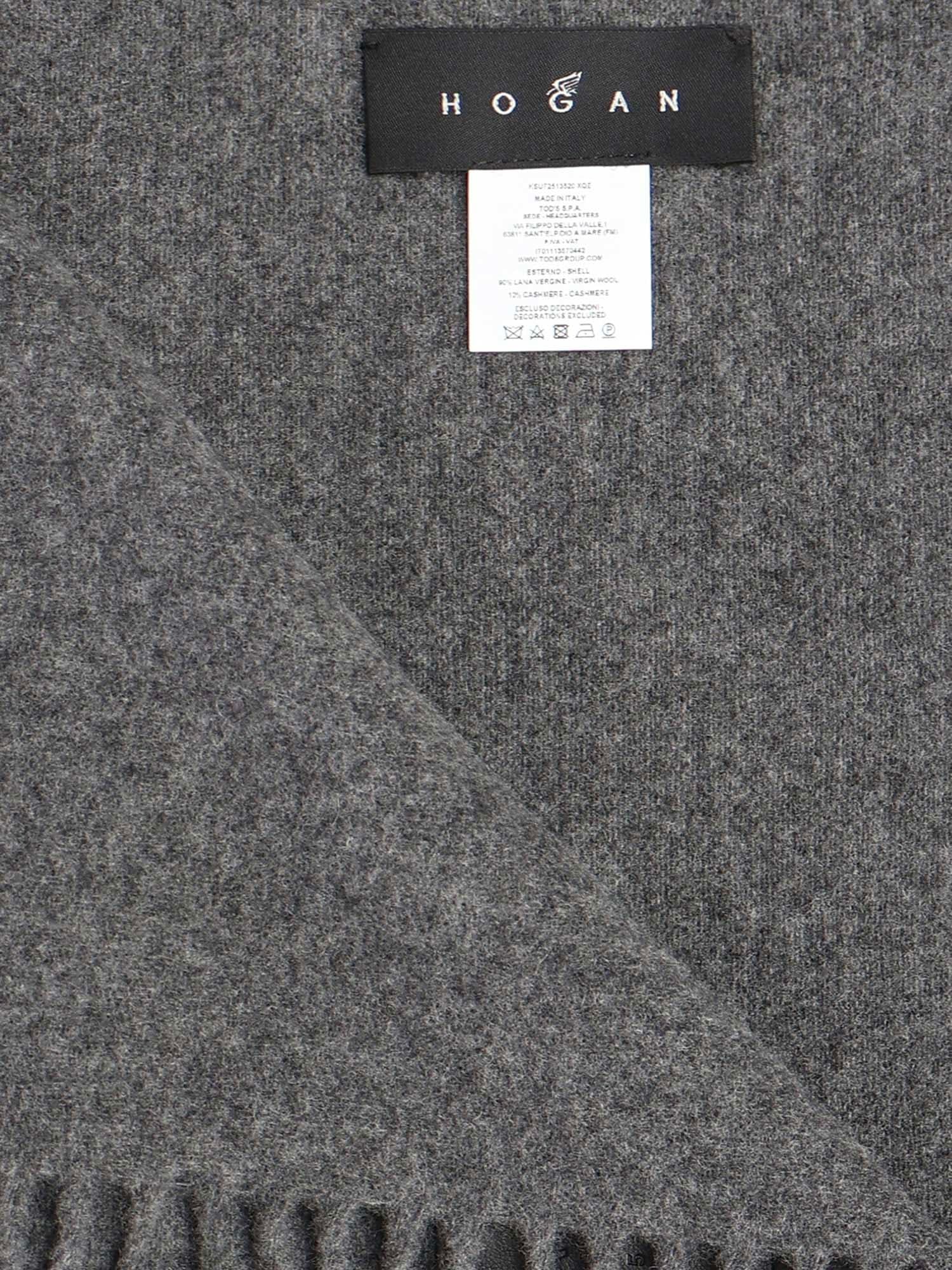 Hogan Cashmere Blend Scarf In Gray