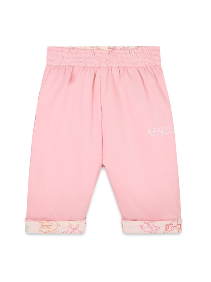 Shop Kenzo Box Cardigan And Reversible Pants In Pink