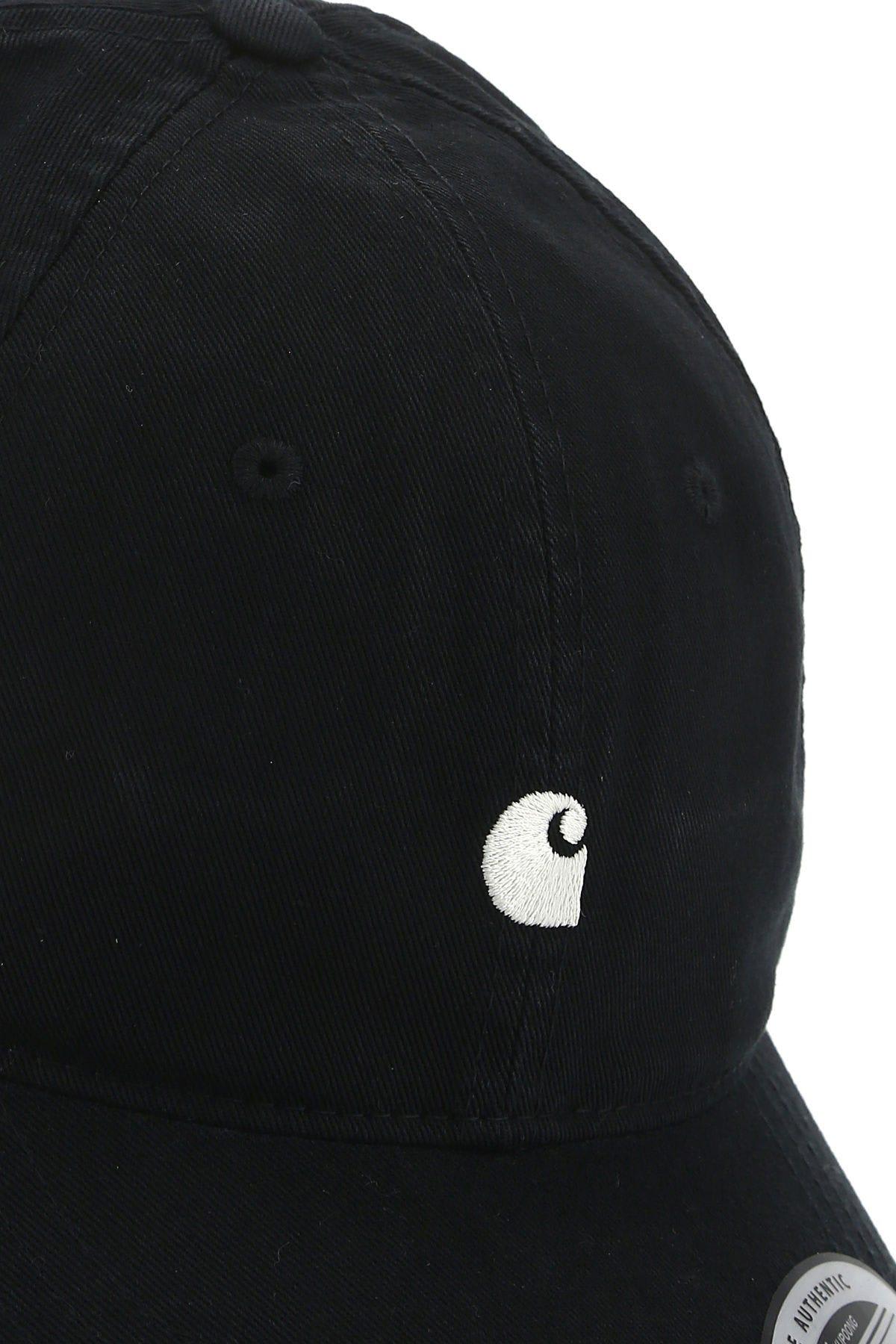 Shop Carhartt Black Cotton Madison Logo Cap In Nero