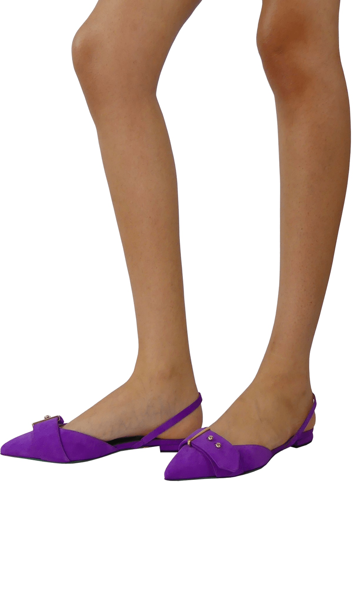 Sara Battaglia Slingback 15mm Ballerinas In Violet