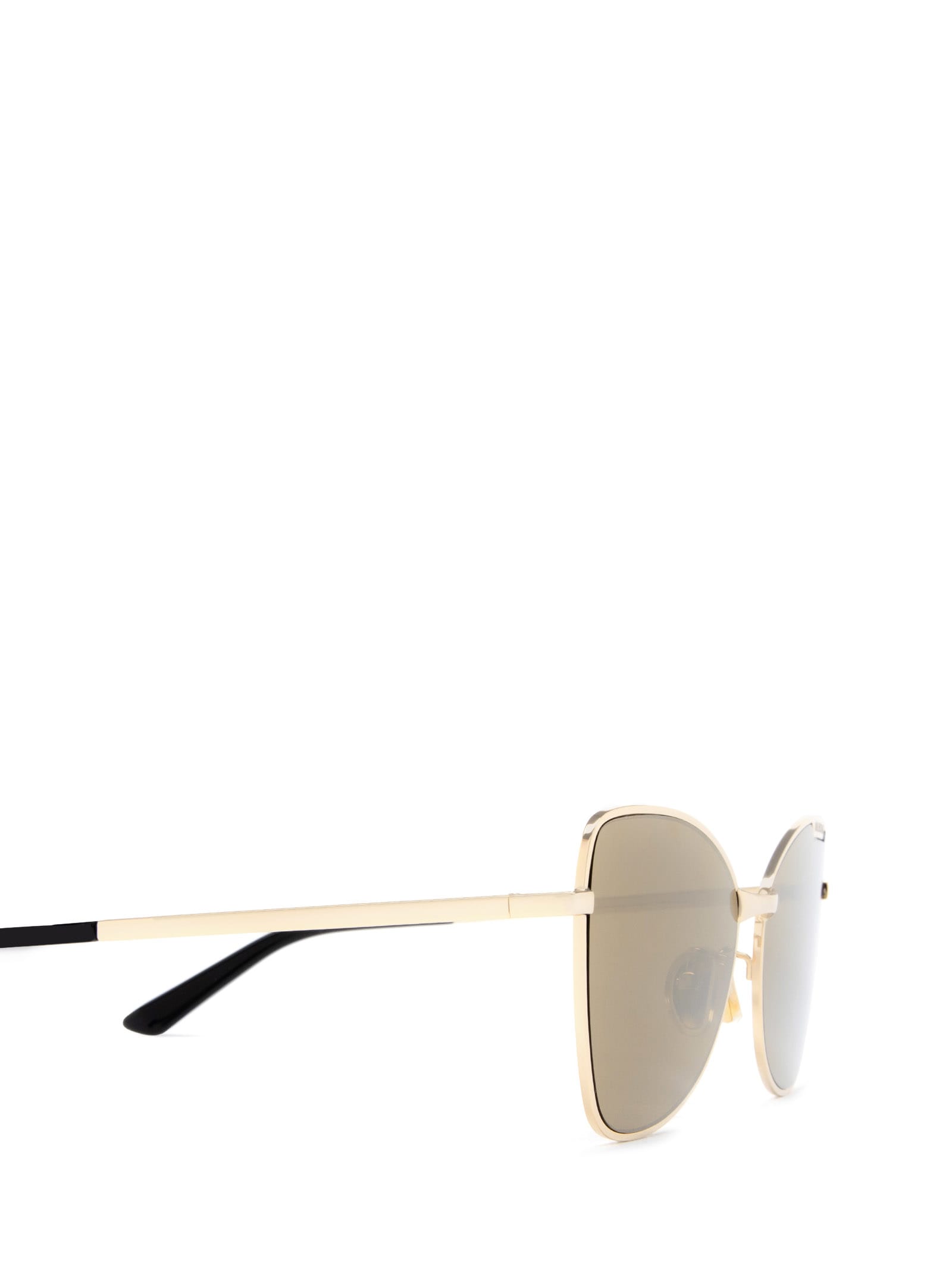 Shop Balenciaga Bb0278s Gold Sunglasses
